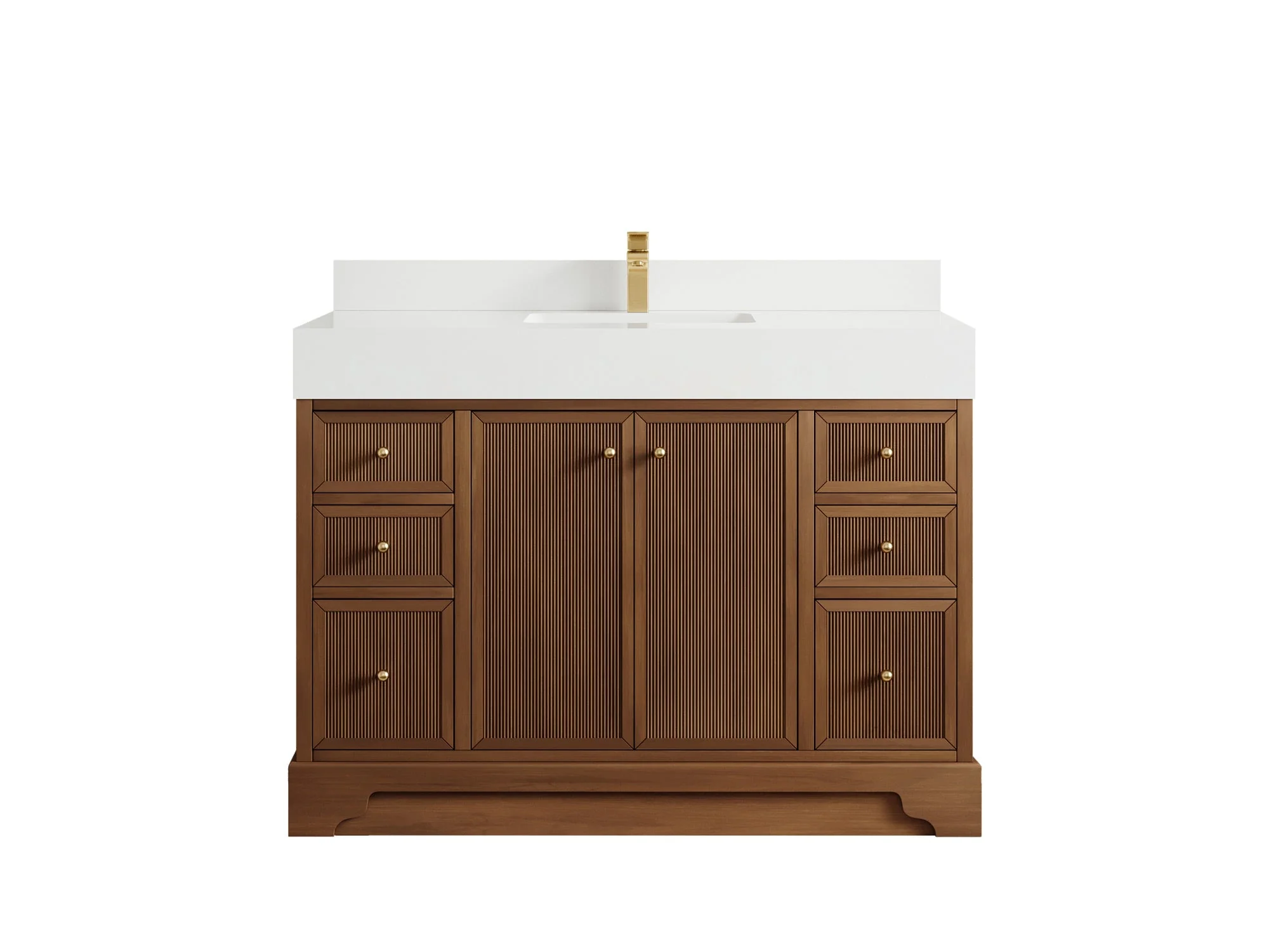 Manhattan Teak Wood 48 in. W x 22 in. D Single Sink Bathroom Vanity - Image 12