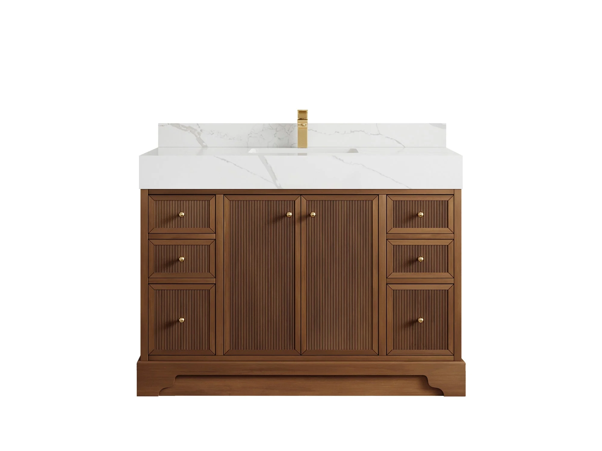 Manhattan Teak Wood 48 in. W x 22 in. D Single Sink Bathroom Vanity - Image 8