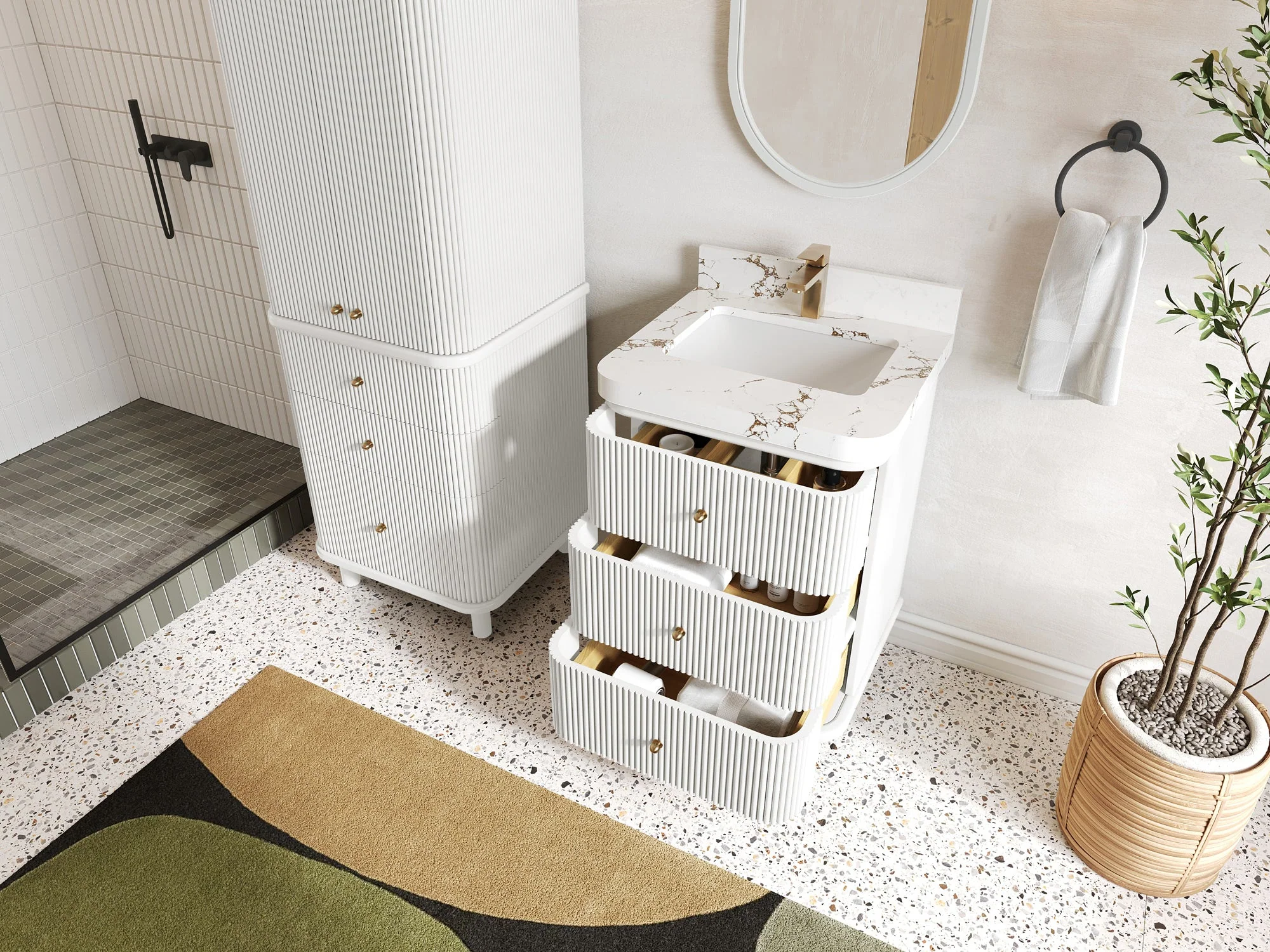 Miami 24 in. W x 22 in. D Single Sink Bathroom Vanity - Image 3
