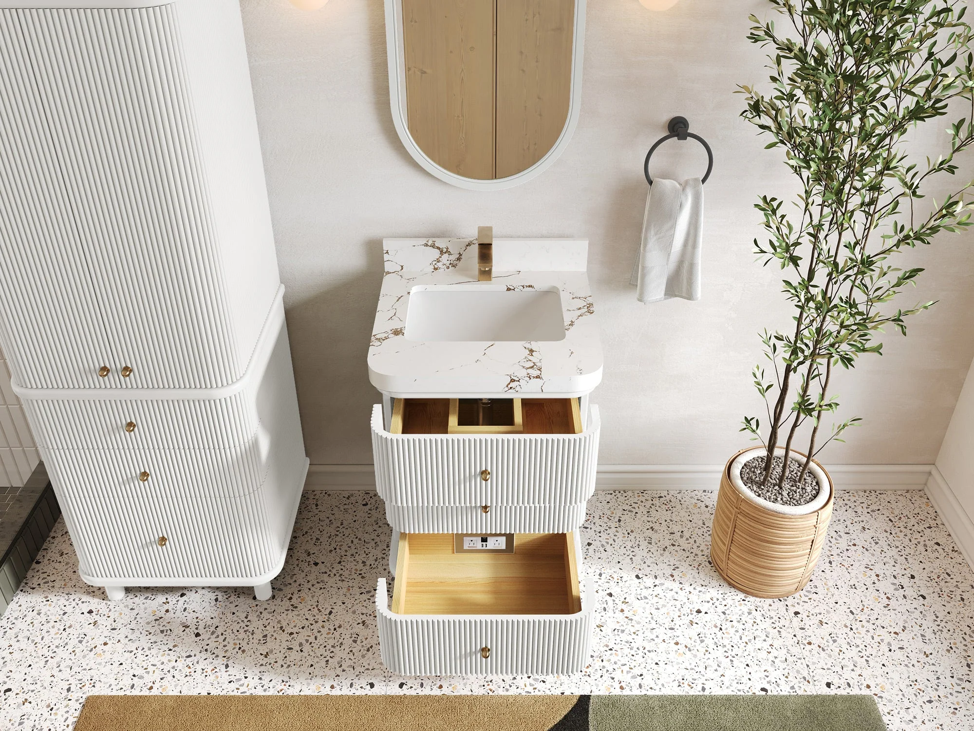 Miami 24 in. W x 22 in. D Single Sink Bathroom Vanity - Image 4
