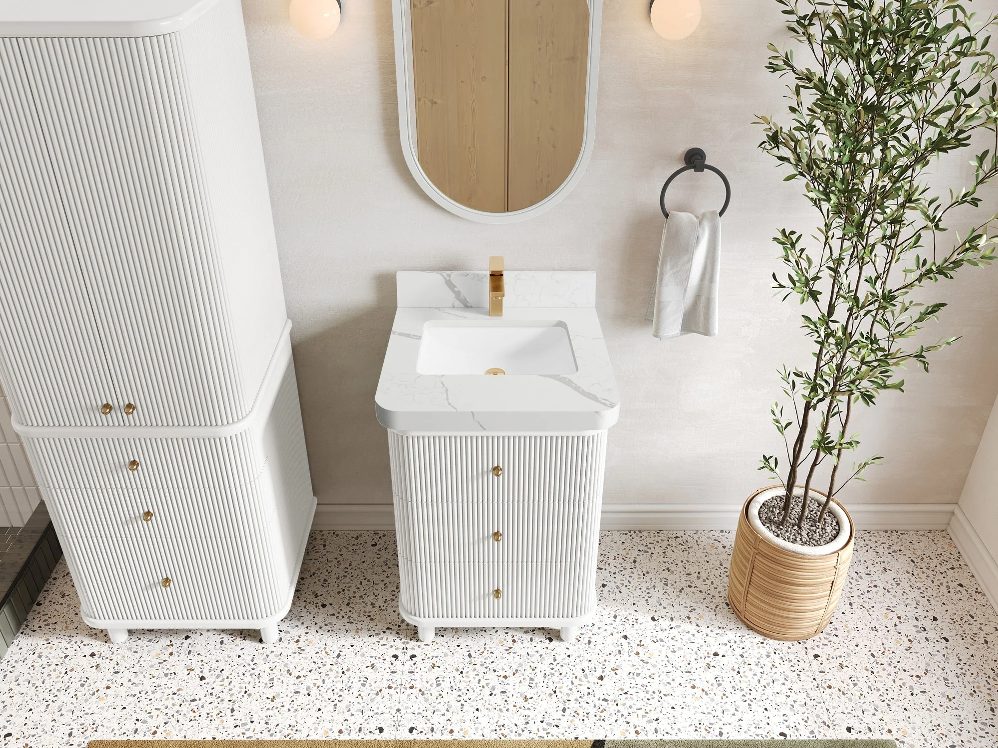 Miami 24 in. W x 22 in. D Single Sink Bathroom Vanity - Image 9