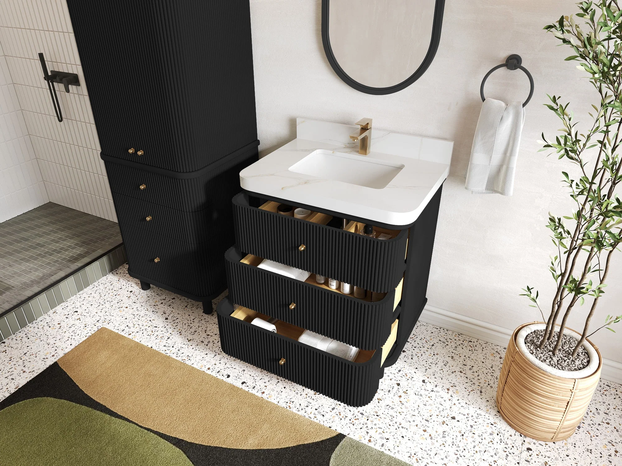 Miami 30 in. W x 22 in. D Single Sink Bathroom Vanity - Image 3