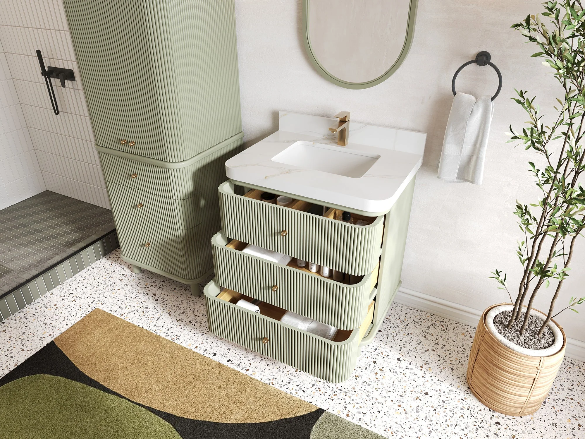 Miami 30 in. W x 22 in. D Single Sink Bathroom Vanity - Image 3
