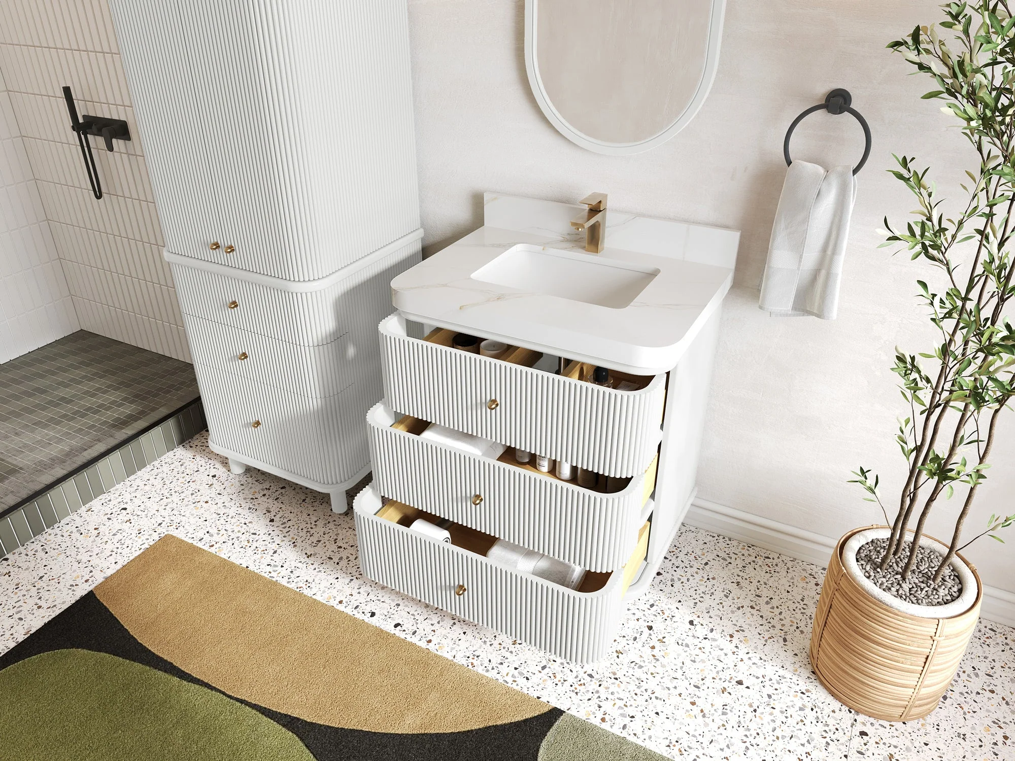 Miami 30 in. W x 22 in. D Single Sink Bathroom Vanity - Image 3