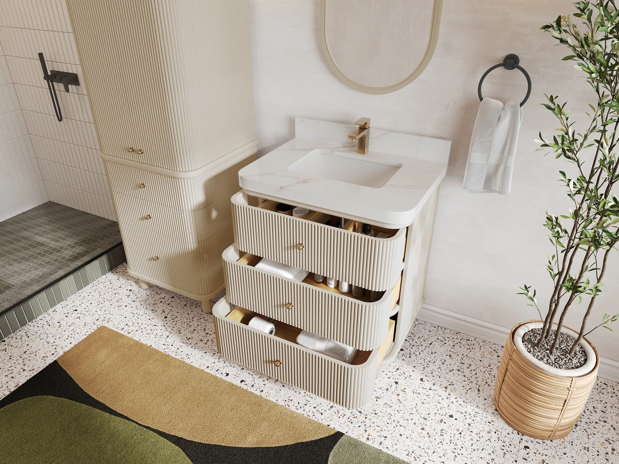 Miami 30 in. W x 22 in. D Single Sink Bathroom Vanity - Image 3