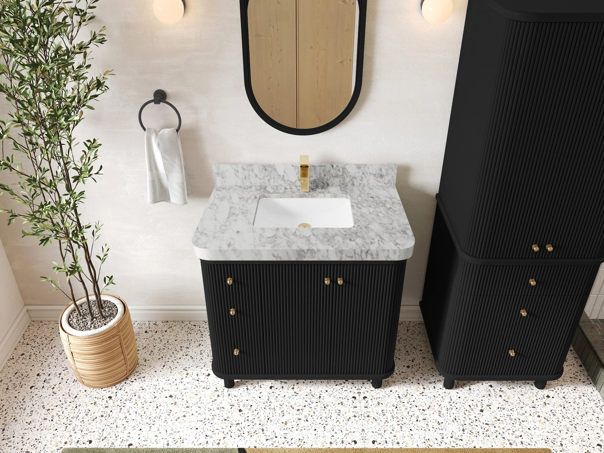 Miami 36 in. W x 22 in. D Center Sink Bathroom Vanity - Image 11