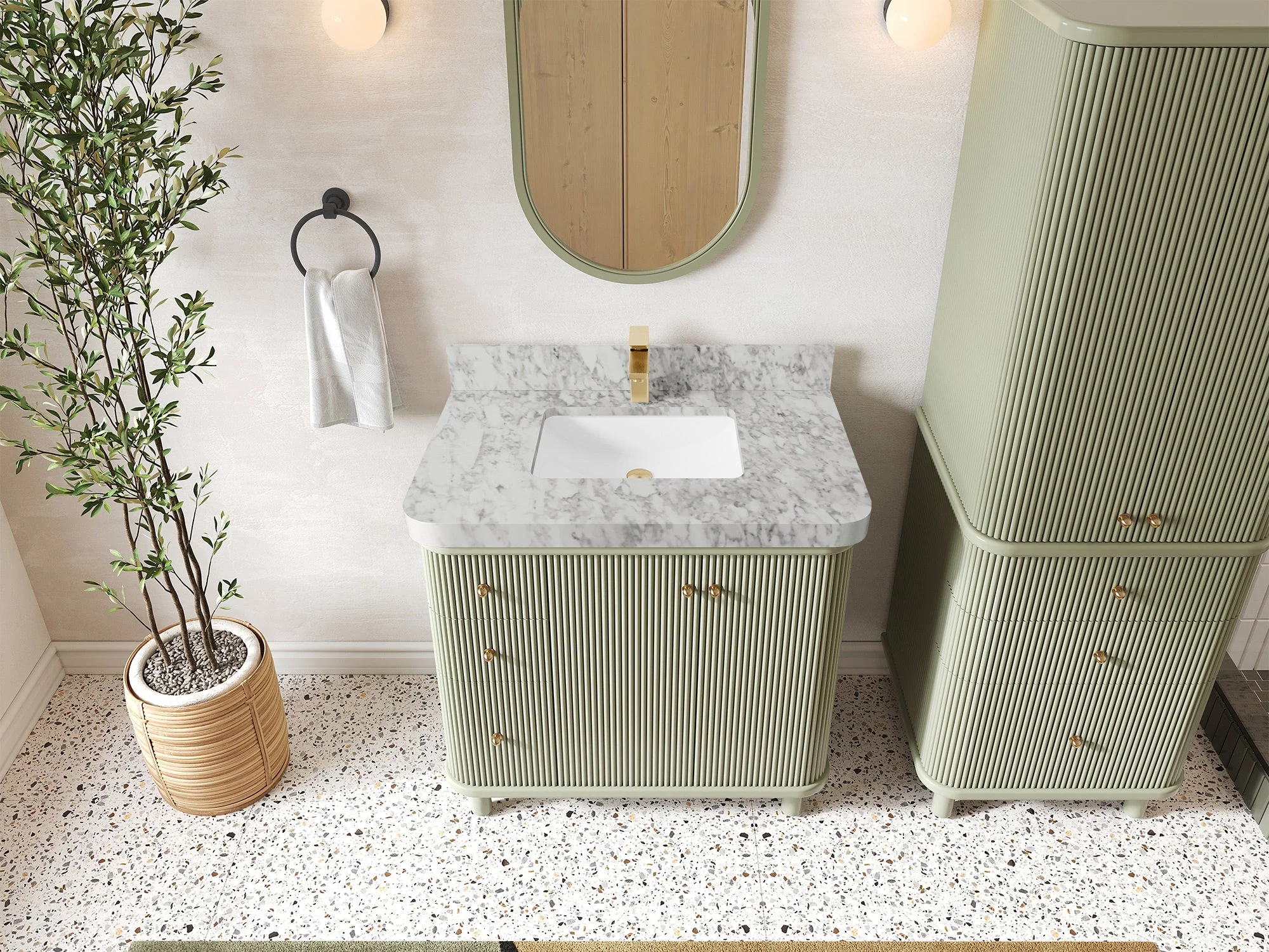 Miami 36 in. W x 22 in. D Center Sink Bathroom Vanity - Image 11