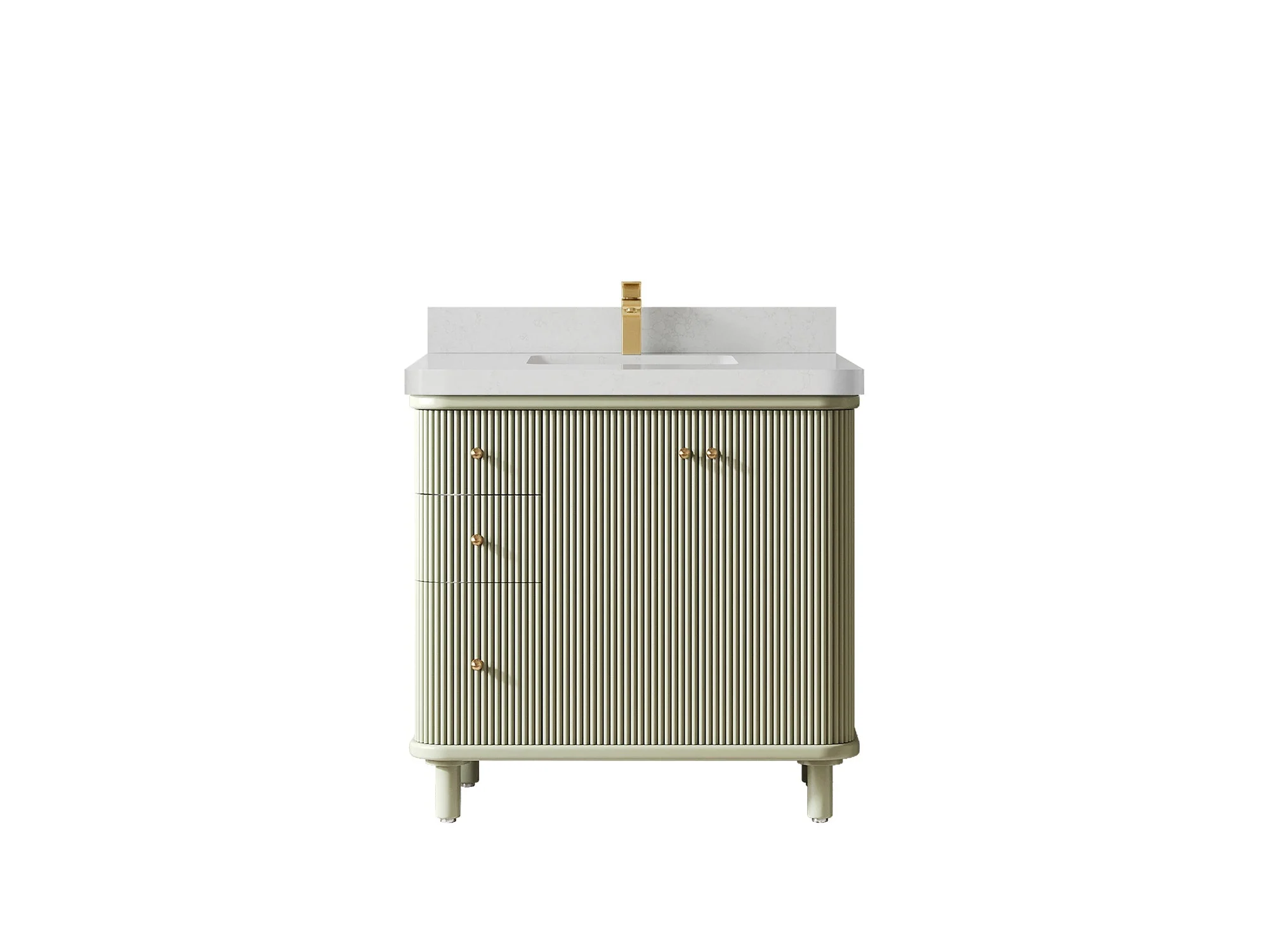 Miami 36 in. W x 22 in. D Center Sink Bathroom Vanity - Image 14