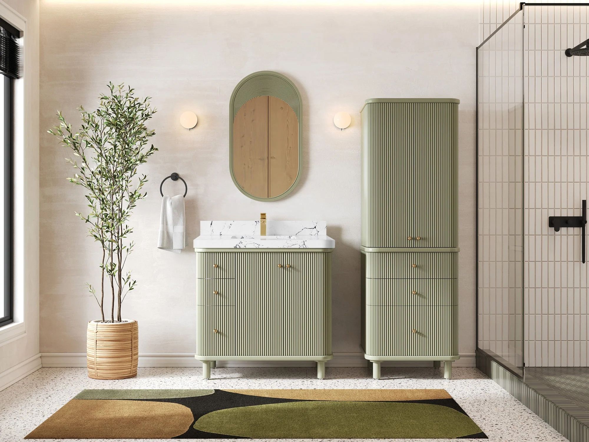Miami 36 in. W x 22 in. D Center Sink Bathroom Vanity - Image 4