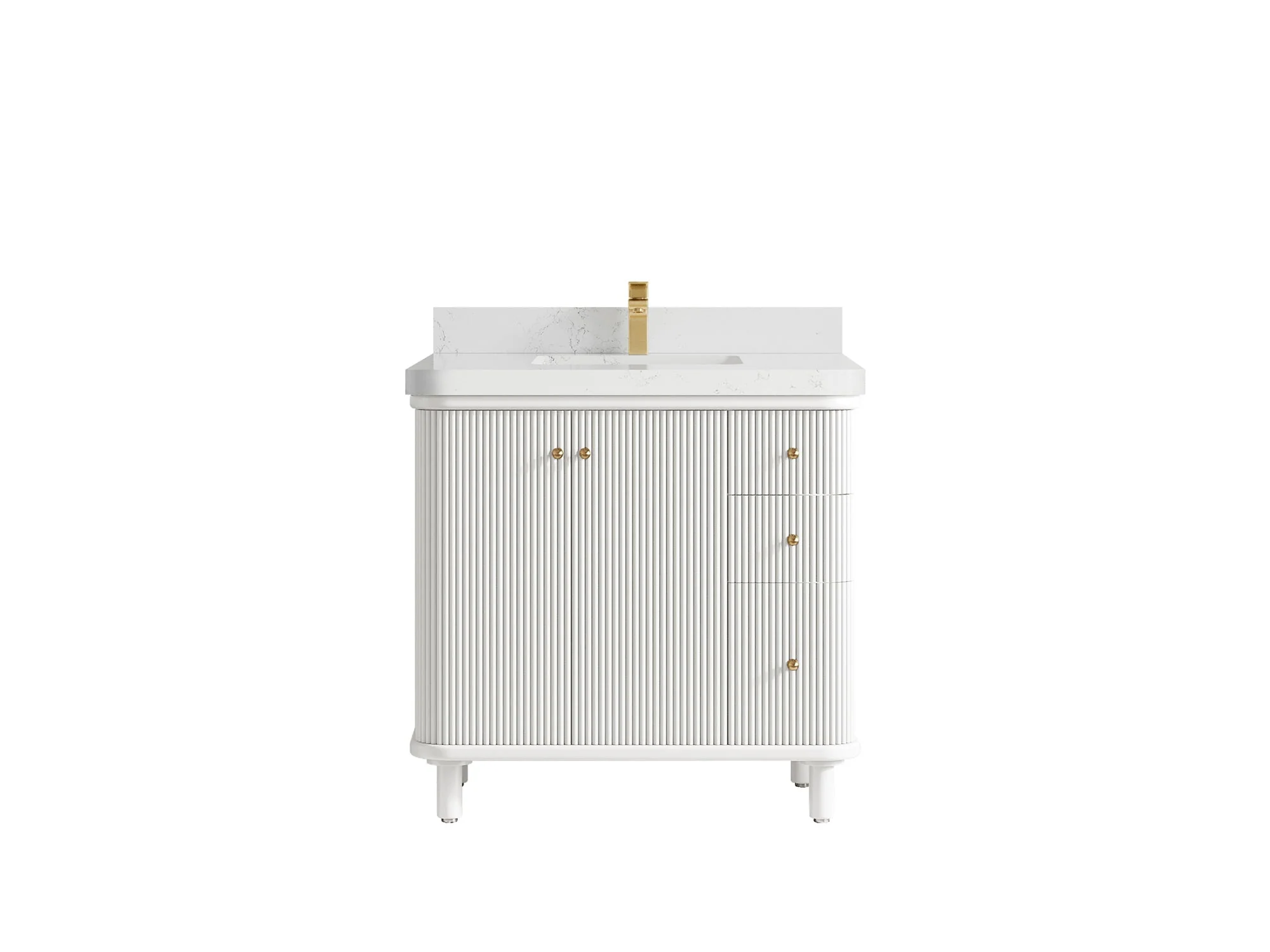 Miami Collection Bath Vanity - 36" W x 22" D with Center Sink - Image 16