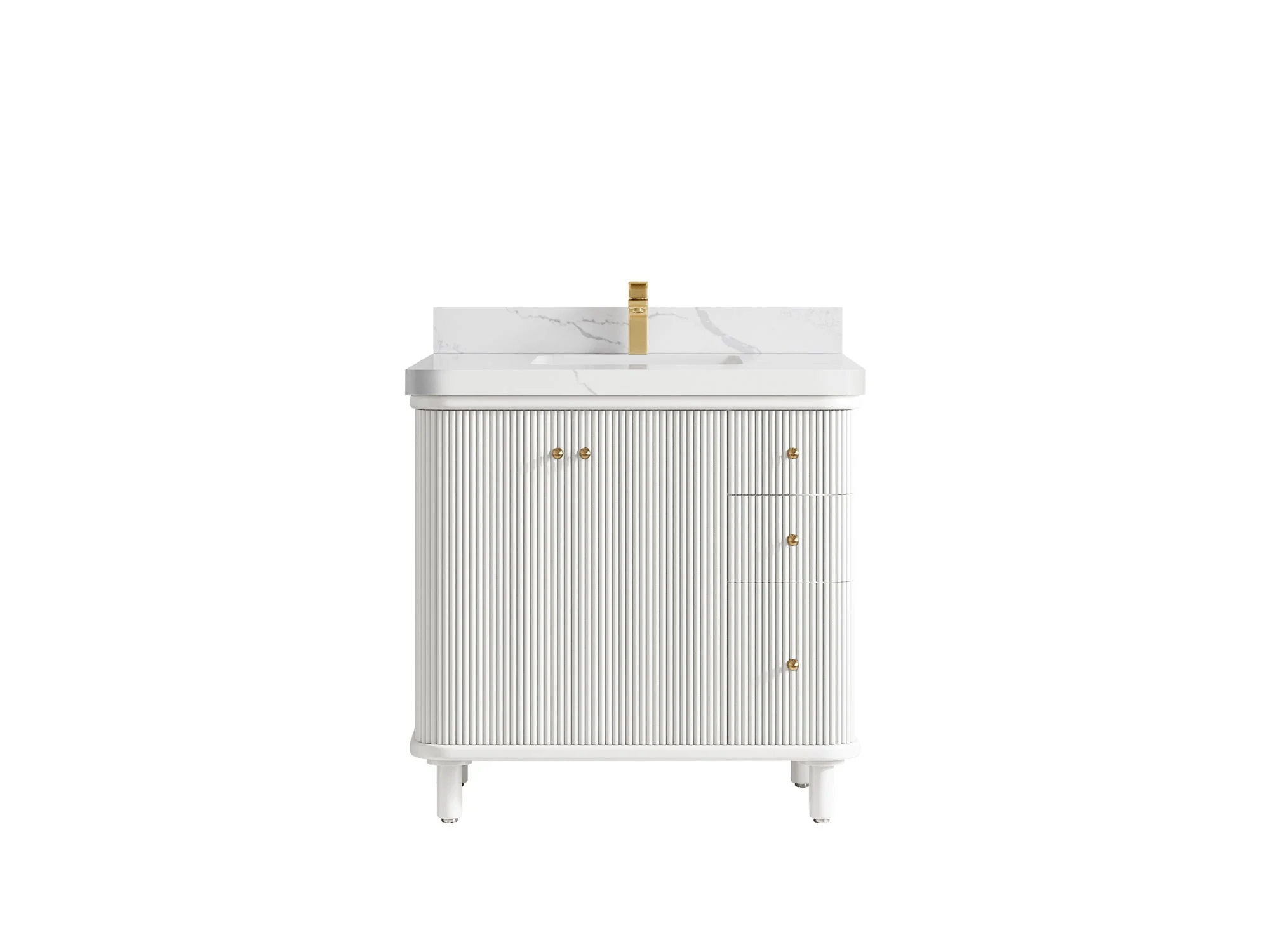 Miami Collection Bath Vanity - 36" W x 22" D with Center Sink - Image 8