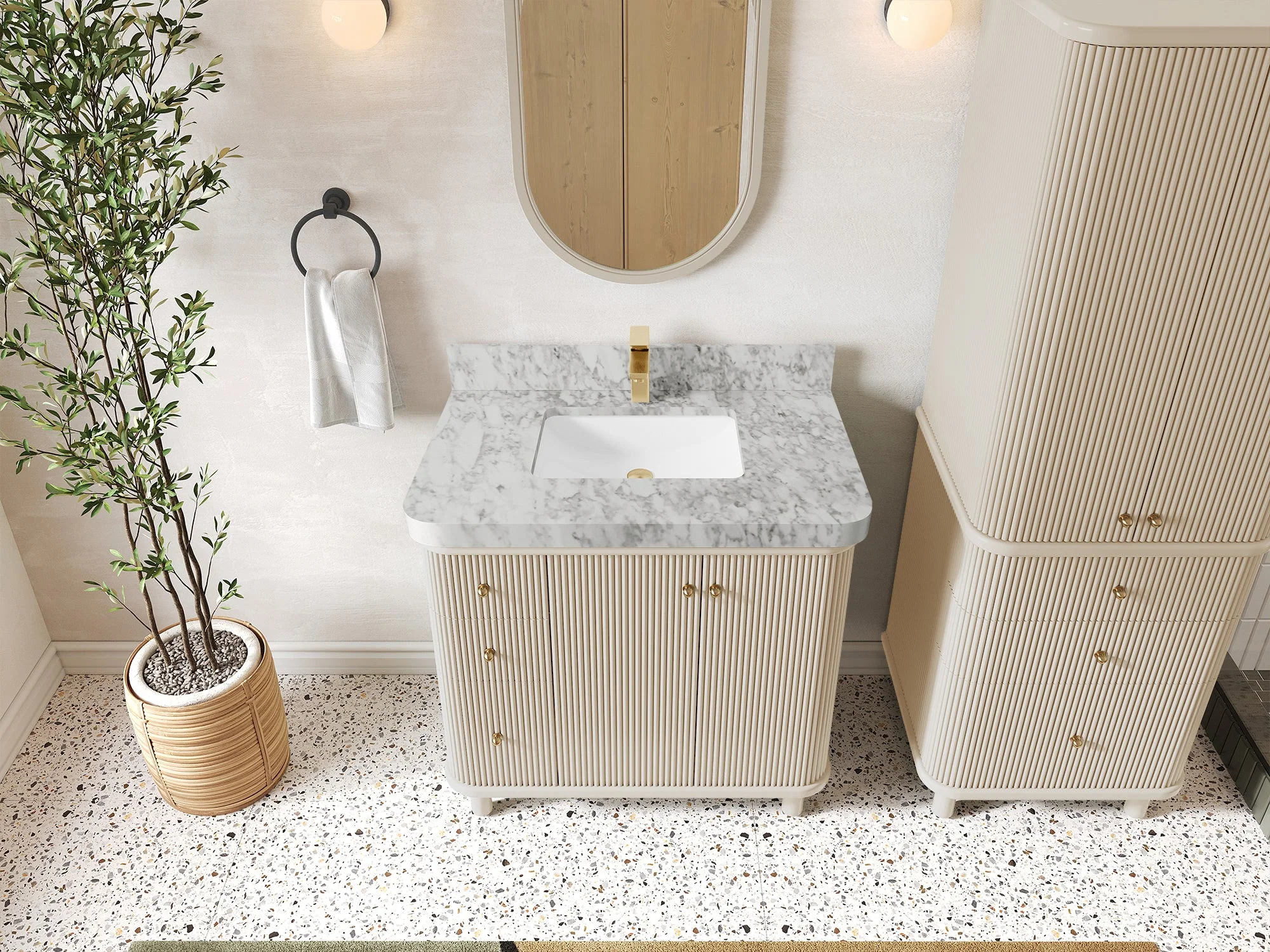 Miami 36 in. W x 22 in. D Center Sink Bathroom Vanity - Image 11