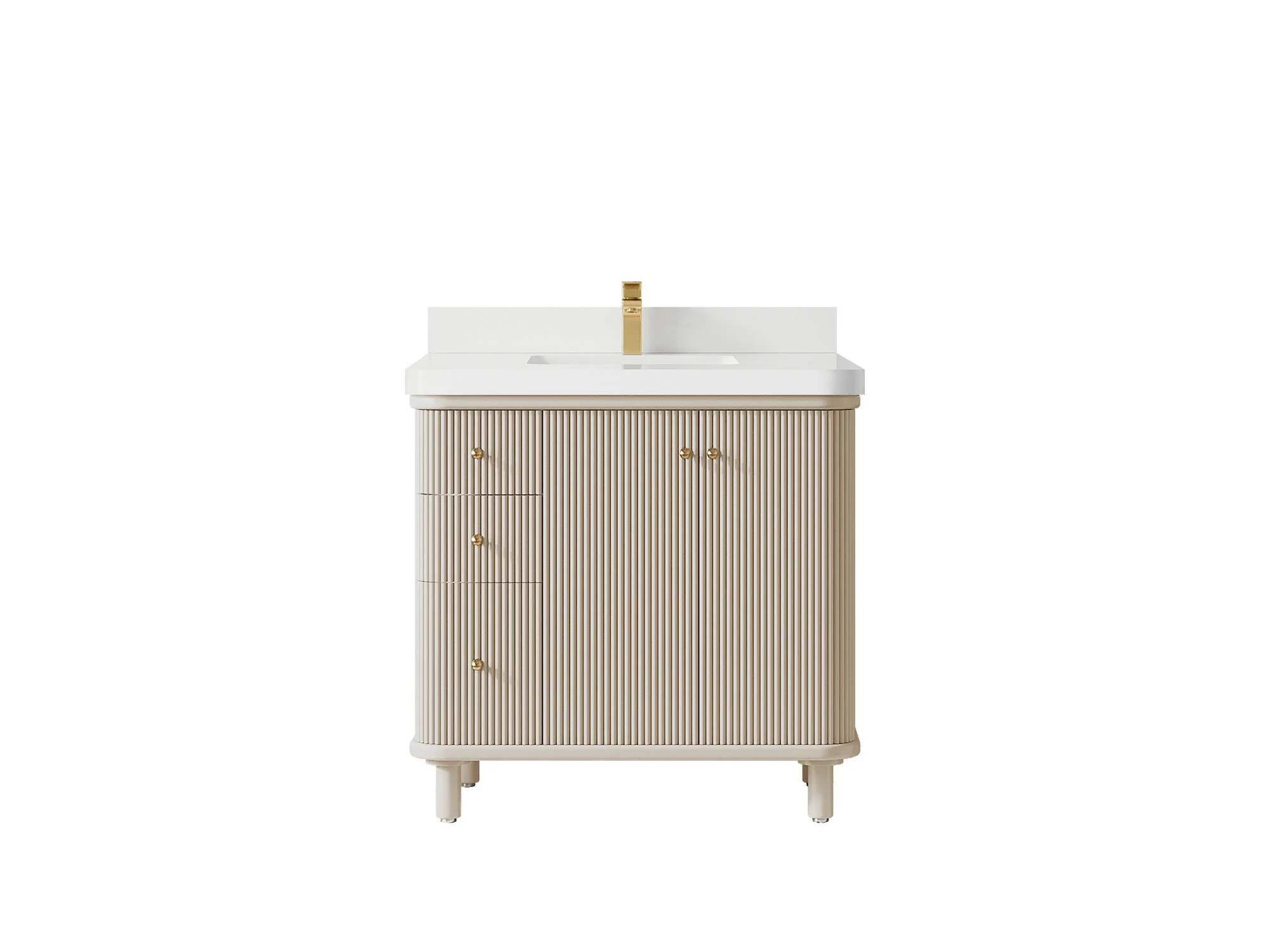 Miami 36 in. W x 22 in. D Center Sink Bathroom Vanity - Image 18