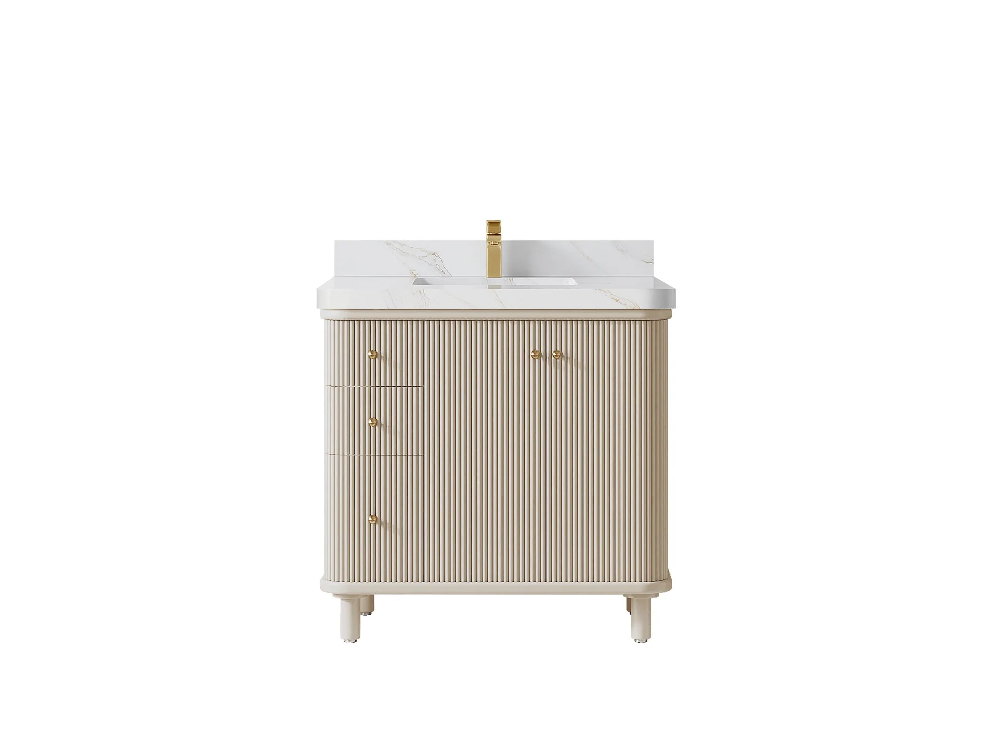 Miami 36 in. W x 22 in. D Center Sink Bathroom Vanity - Image 22