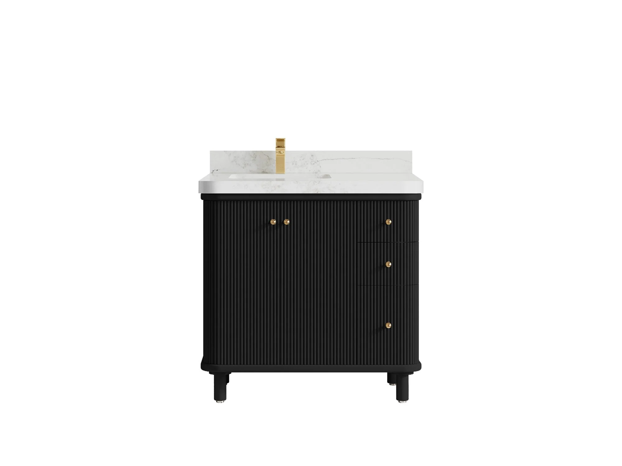 Miami 36 in. W x 22 in. D Left Offset Sink Bathroom Vanity - Image 11