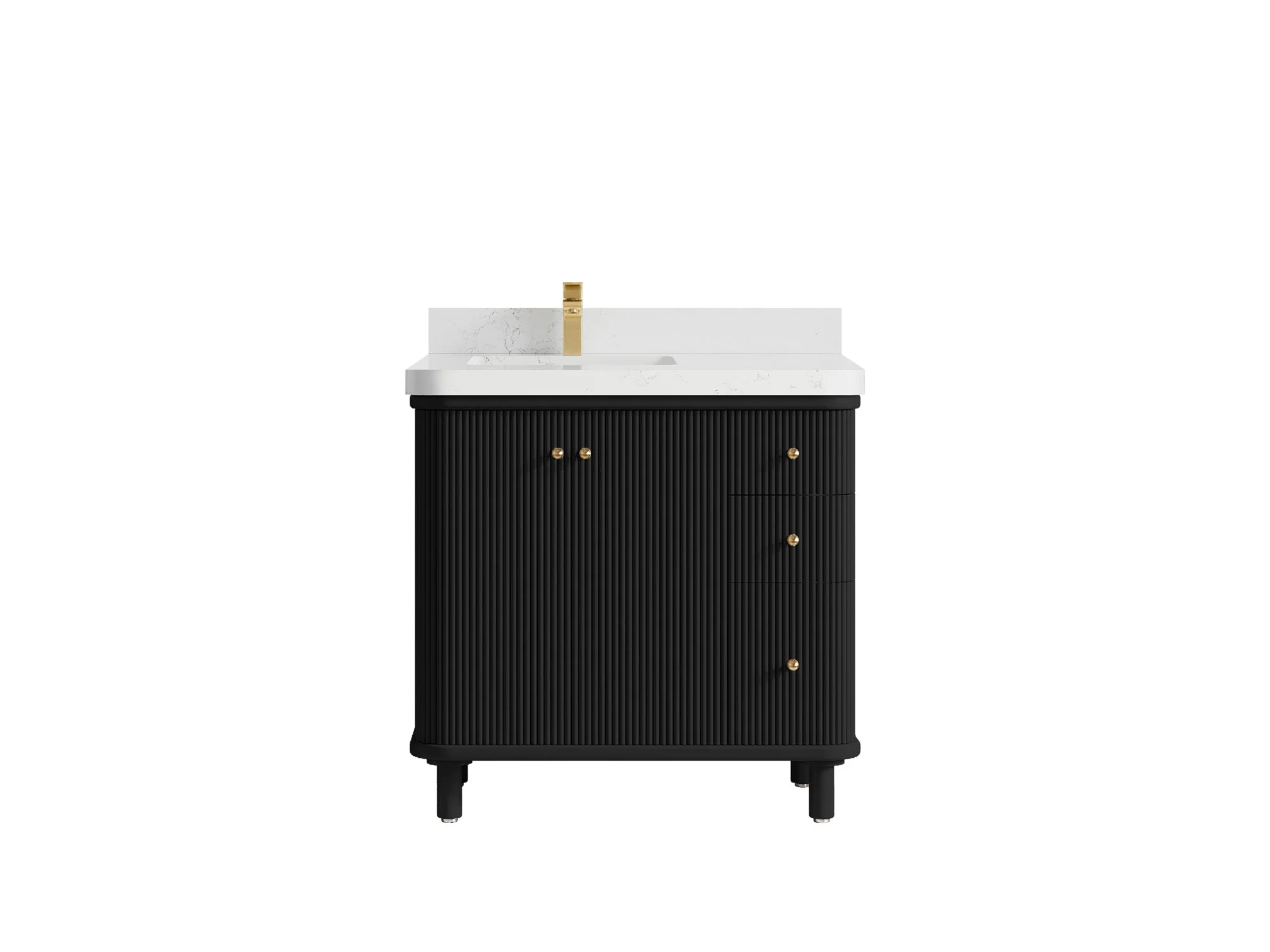 Miami 36 in. W x 22 in. D Left Offset Sink Bathroom Vanity - Image 17