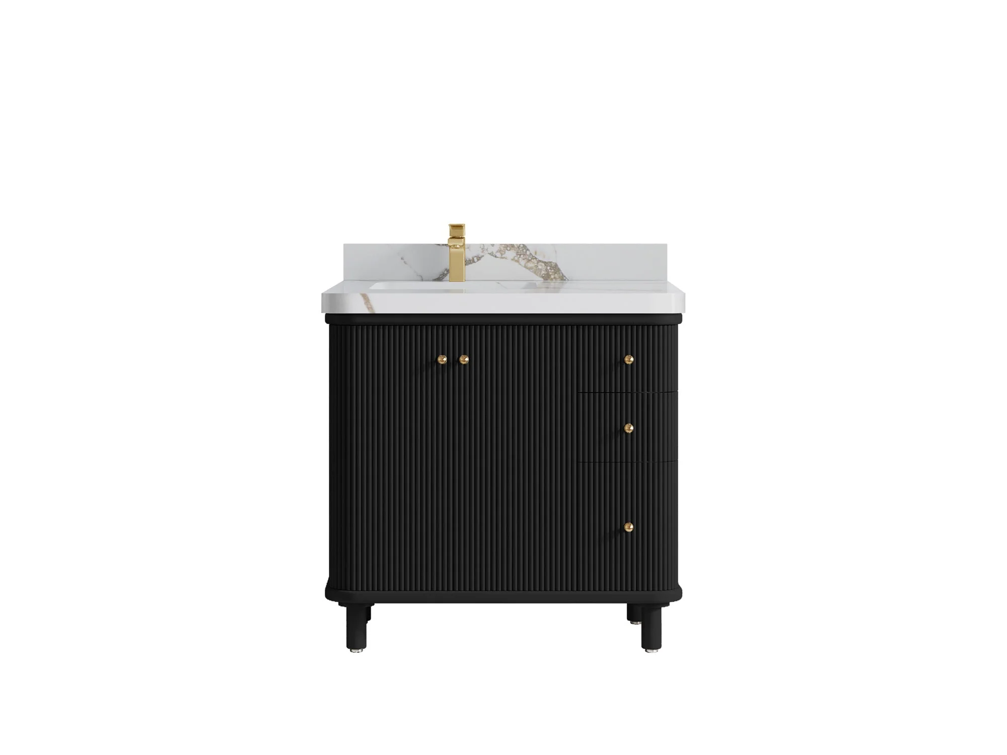 Miami 36 in. W x 22 in. D Left Offset Sink Bathroom Vanity - Image 21