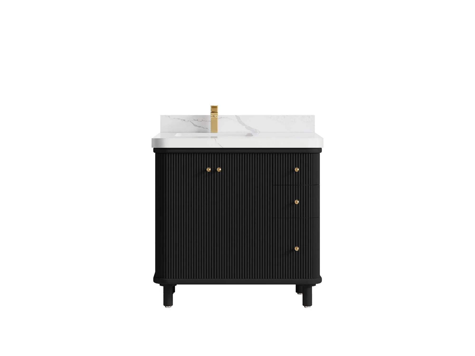 Miami 36 in. W x 22 in. D Left Offset Sink Bathroom Vanity - Image 9