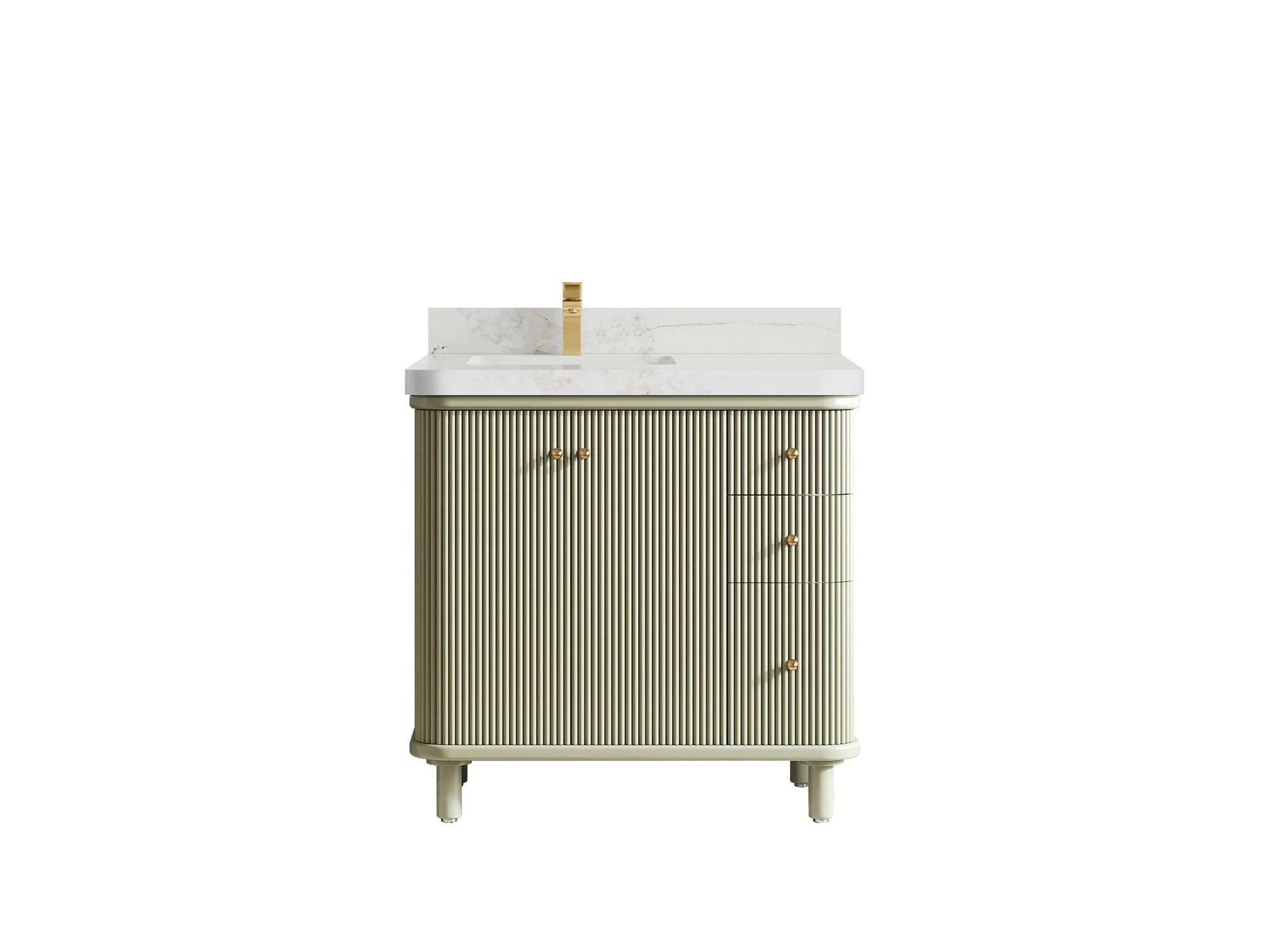 Miami 36 in. W x 22 in. D Left Offset Sink Bathroom Vanity - Image 11