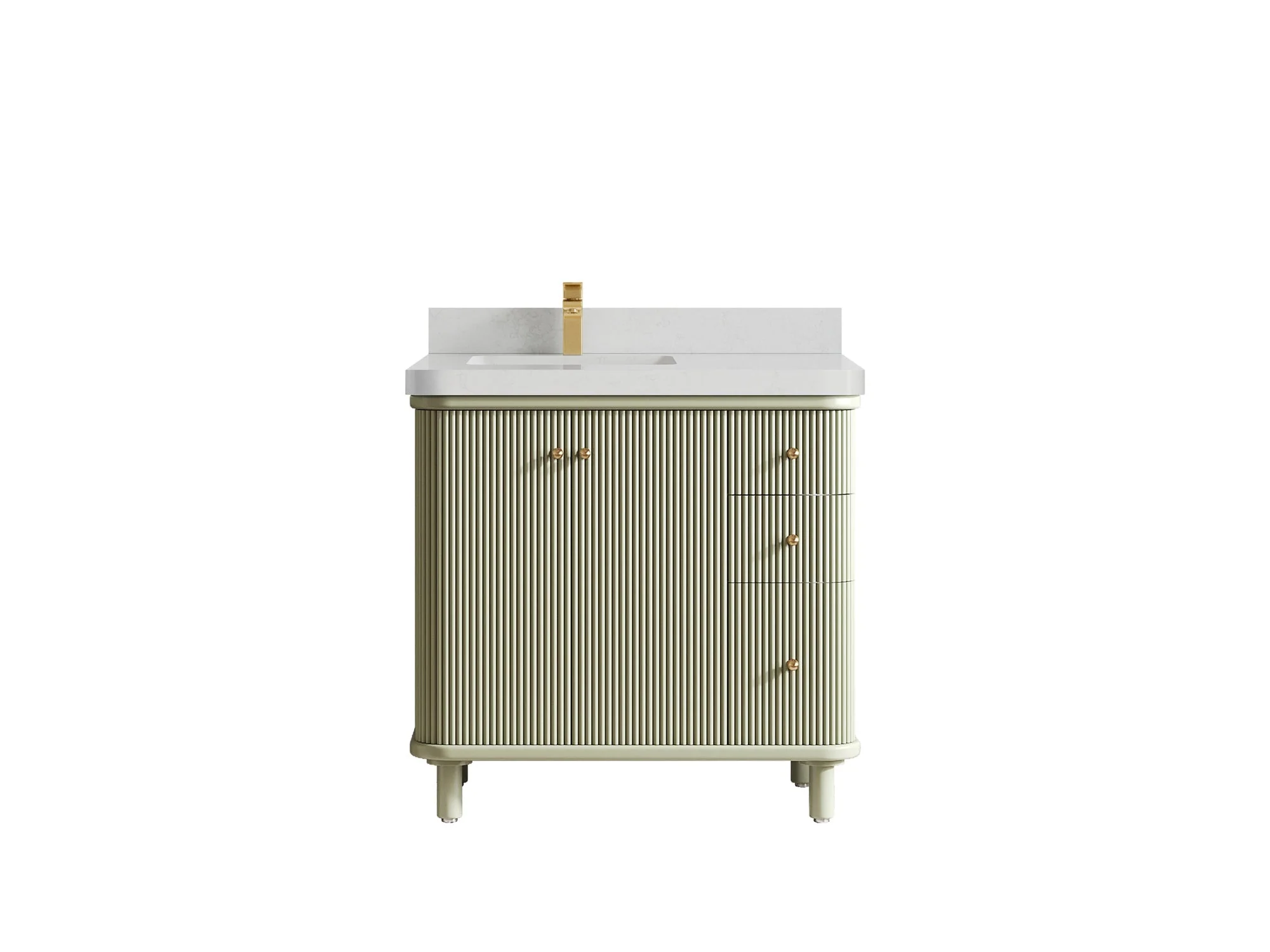 Miami 36 in. W x 22 in. D Left Offset Sink Bathroom Vanity - Image 15