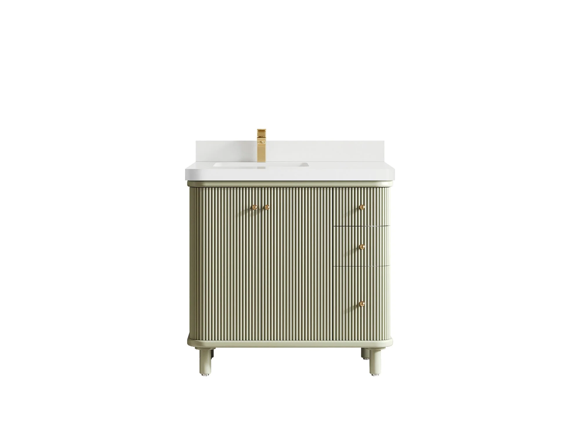 Miami 36 in. W x 22 in. D Left Offset Sink Bathroom Vanity - Image 19