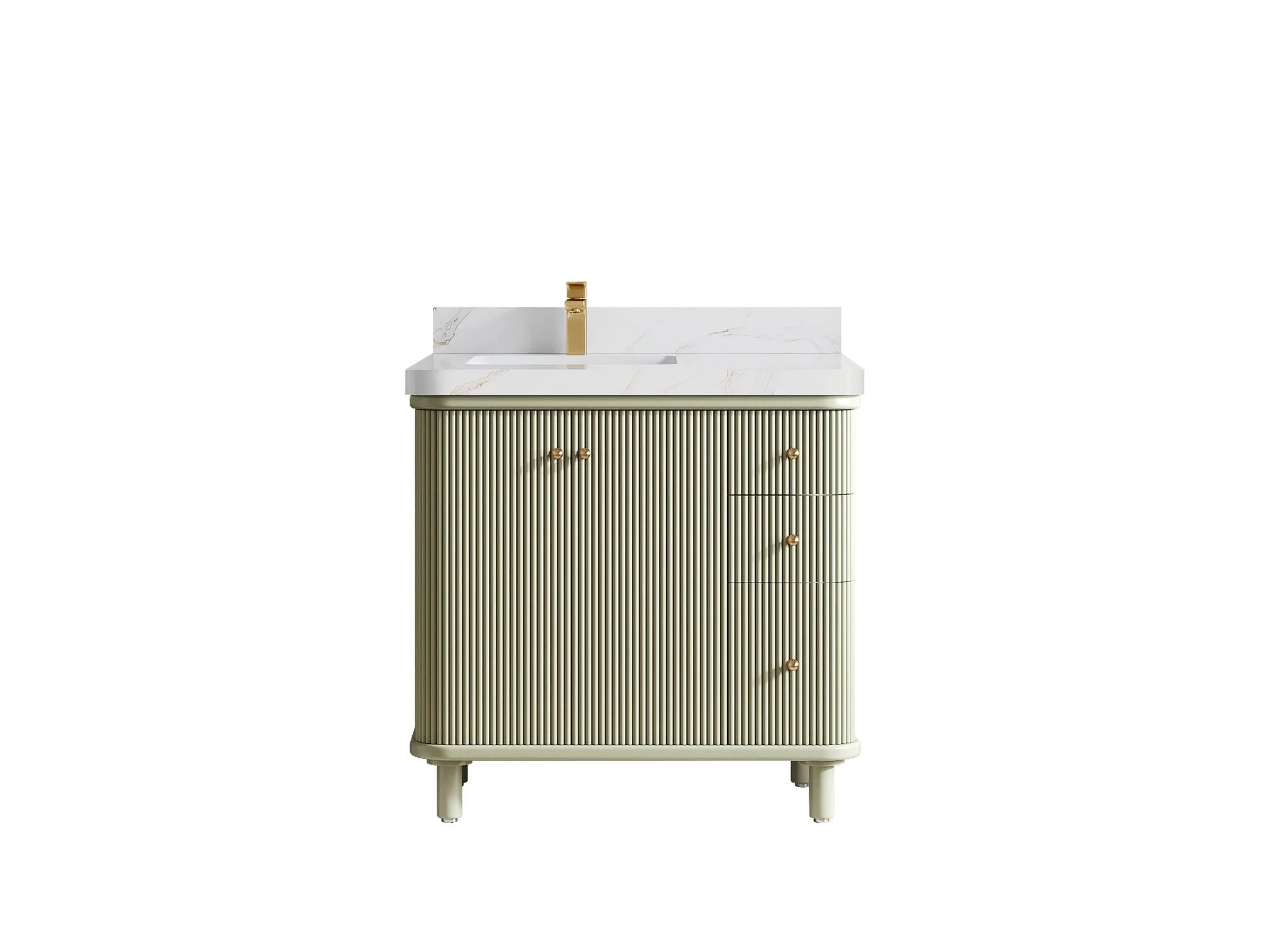 Miami 36 in. W x 22 in. D Left Offset Sink Bathroom Vanity - Image 23