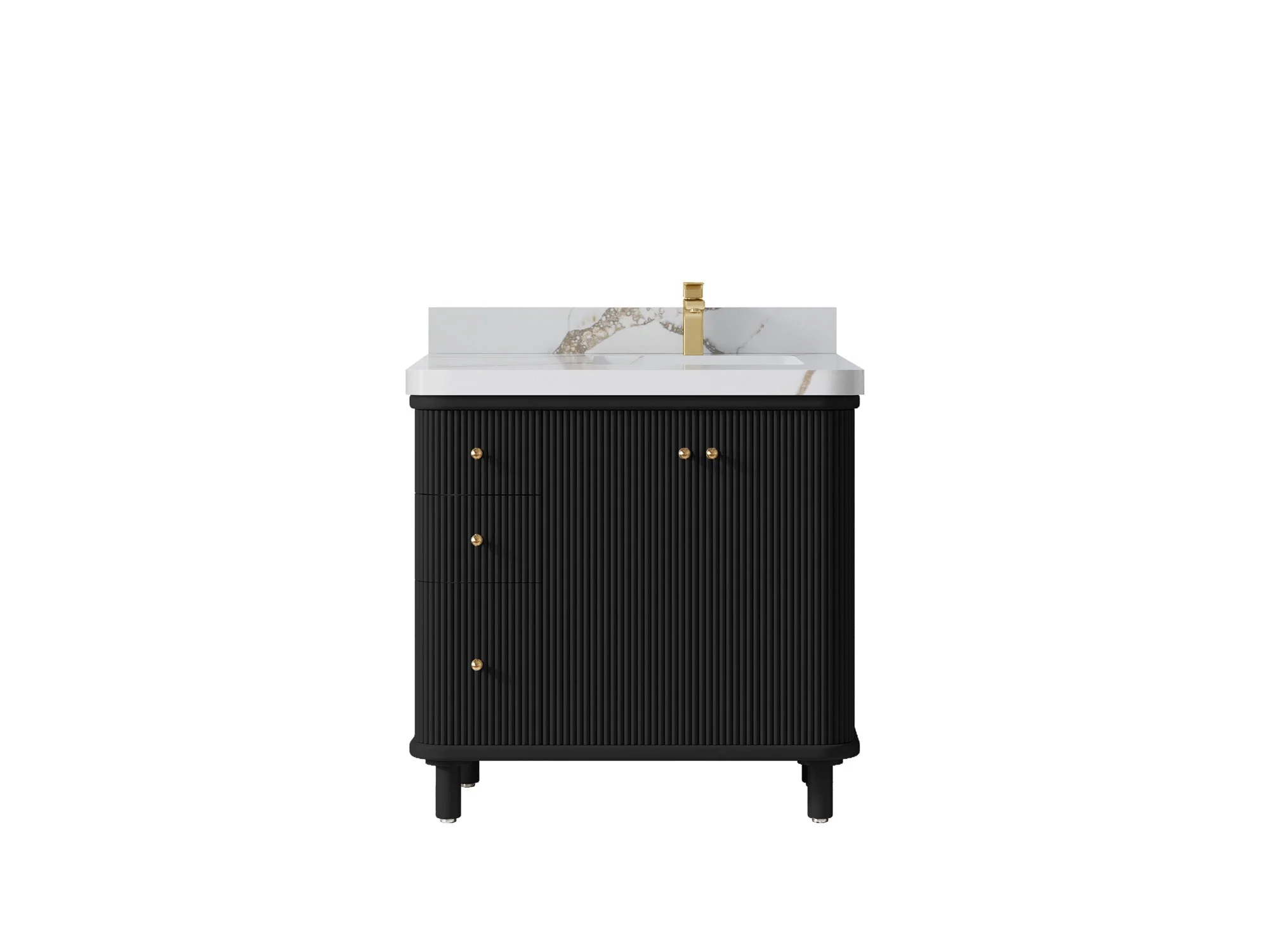 Miami 36 in. W x 22 in. D Right Offset Sink Bathroom Vanity - Image 21