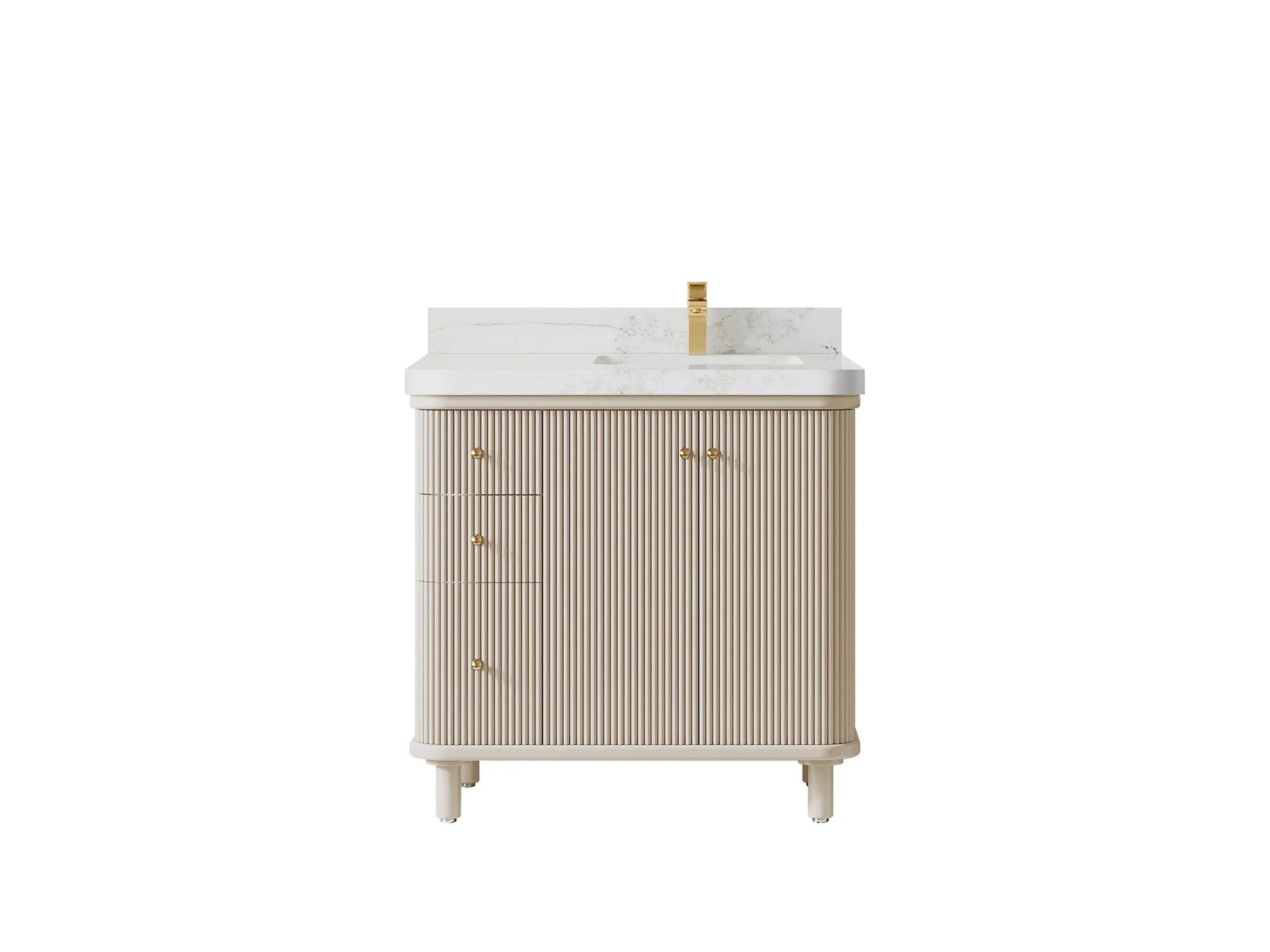 Miami 36 in. W x 22 in. D Right Offset Sink Bathroom Vanity - Image 11