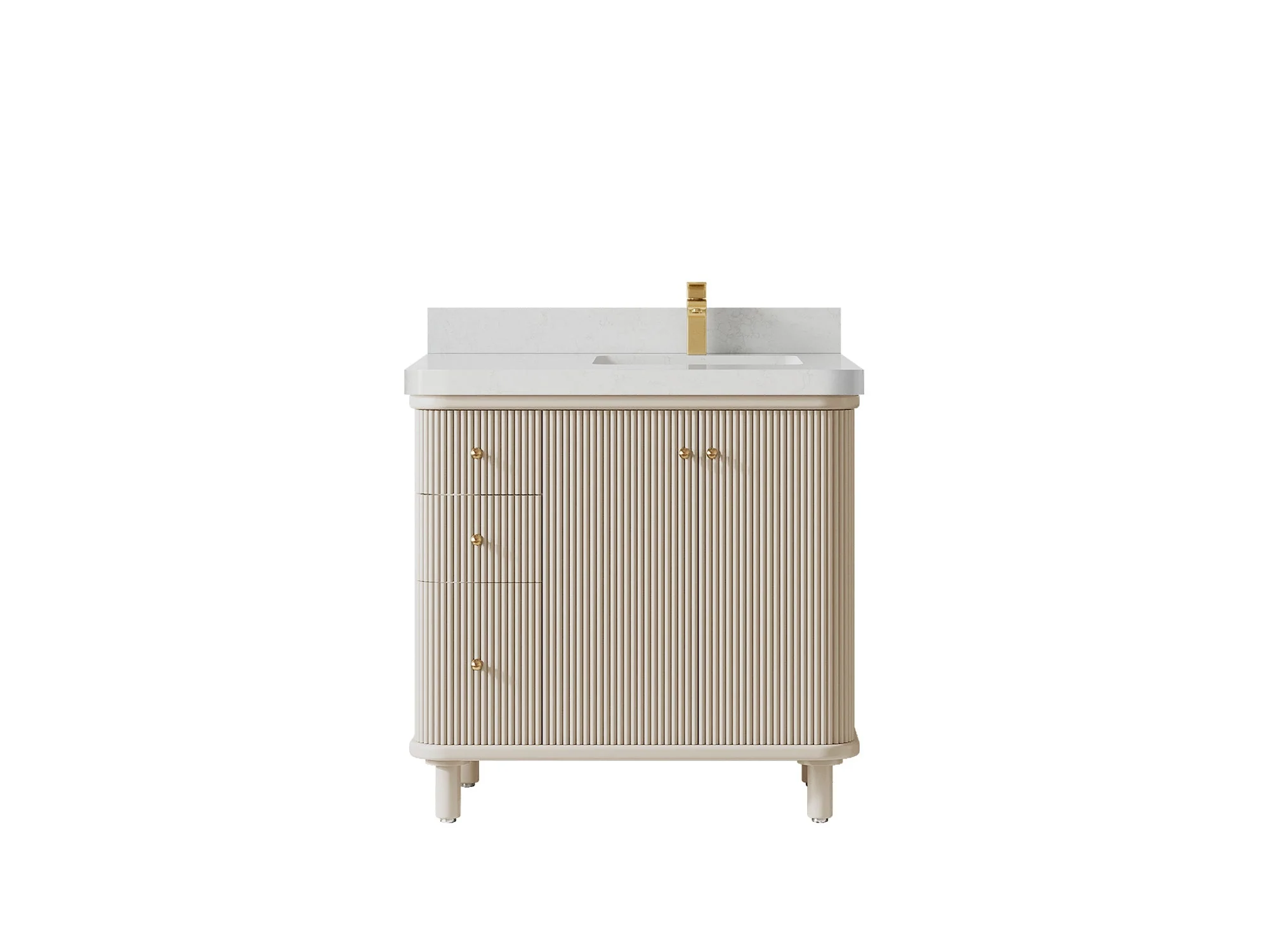 Miami 36 in. W x 22 in. D Right Offset Sink Bathroom Vanity - Image 15