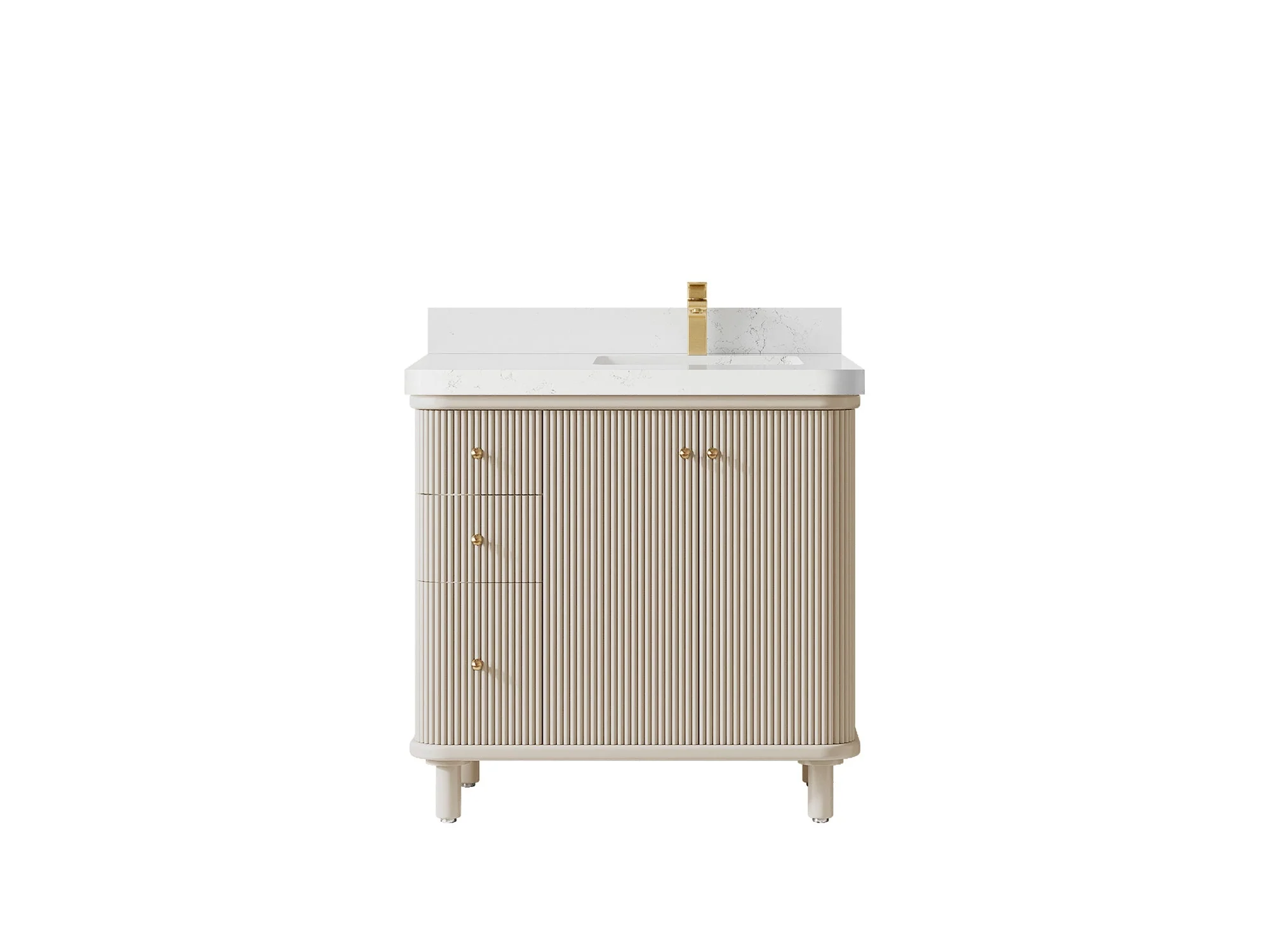 Miami 36 in. W x 22 in. D Right Offset Sink Bathroom Vanity - Image 17