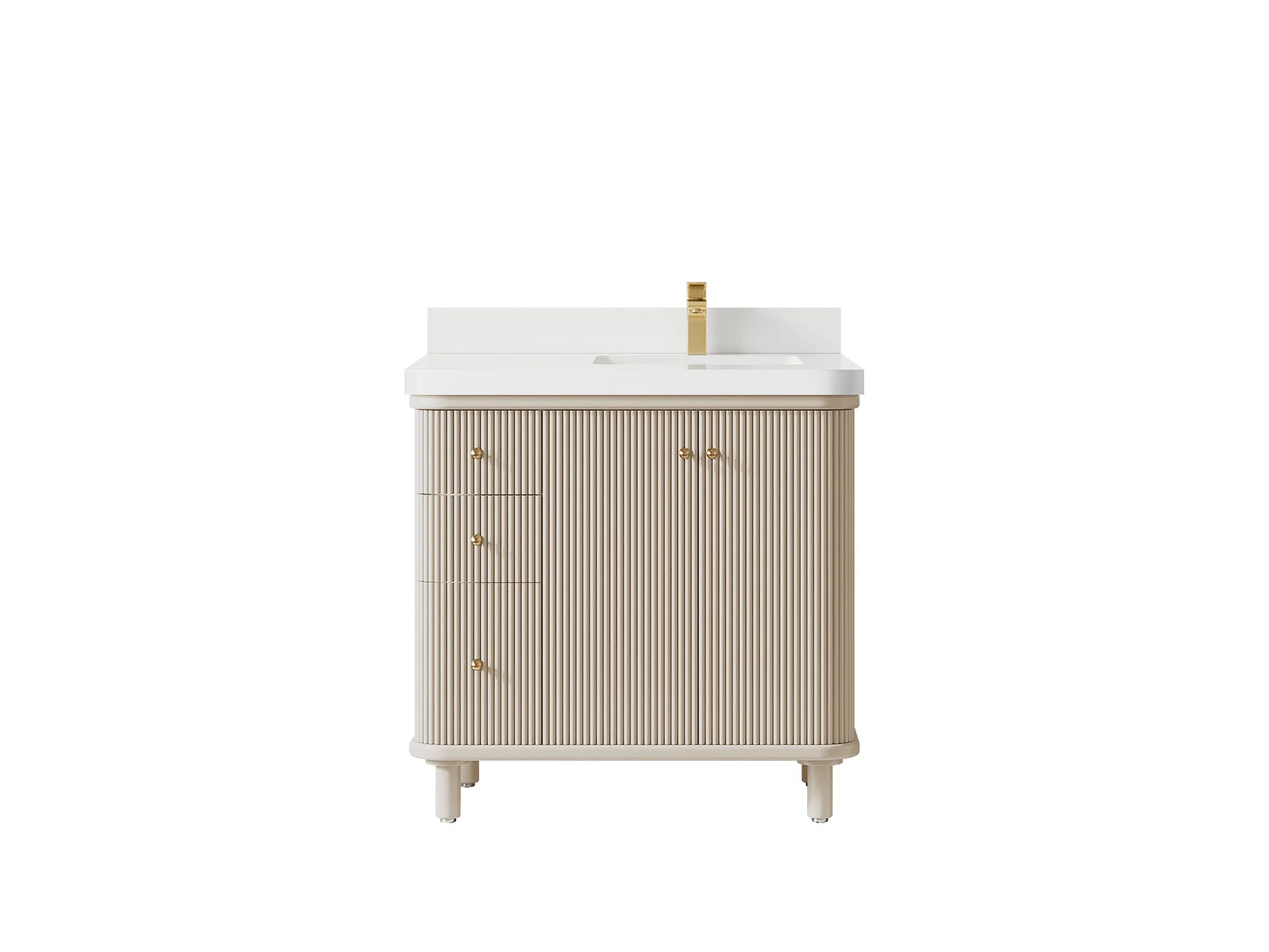 Miami 36 in. W x 22 in. D Right Offset Sink Bathroom Vanity - Image 19