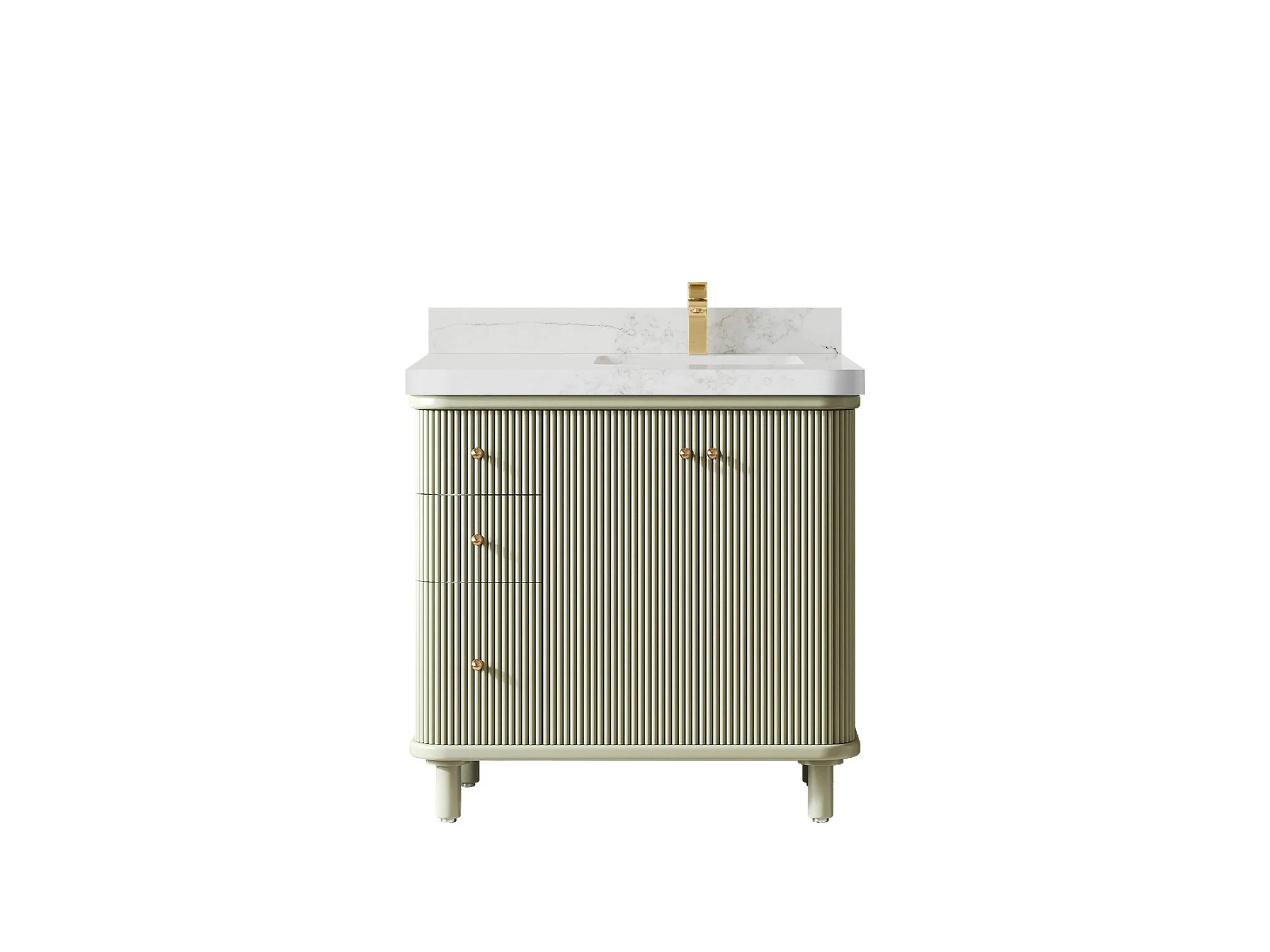 Miami 36 in. W x 22 in. D Right Offset Sink Bathroom Vanity - Image 11