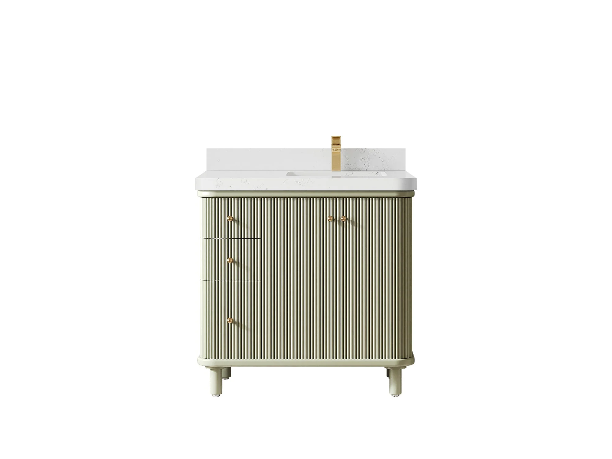 Miami 36 in. W x 22 in. D Right Offset Sink Bathroom Vanity - Image 17