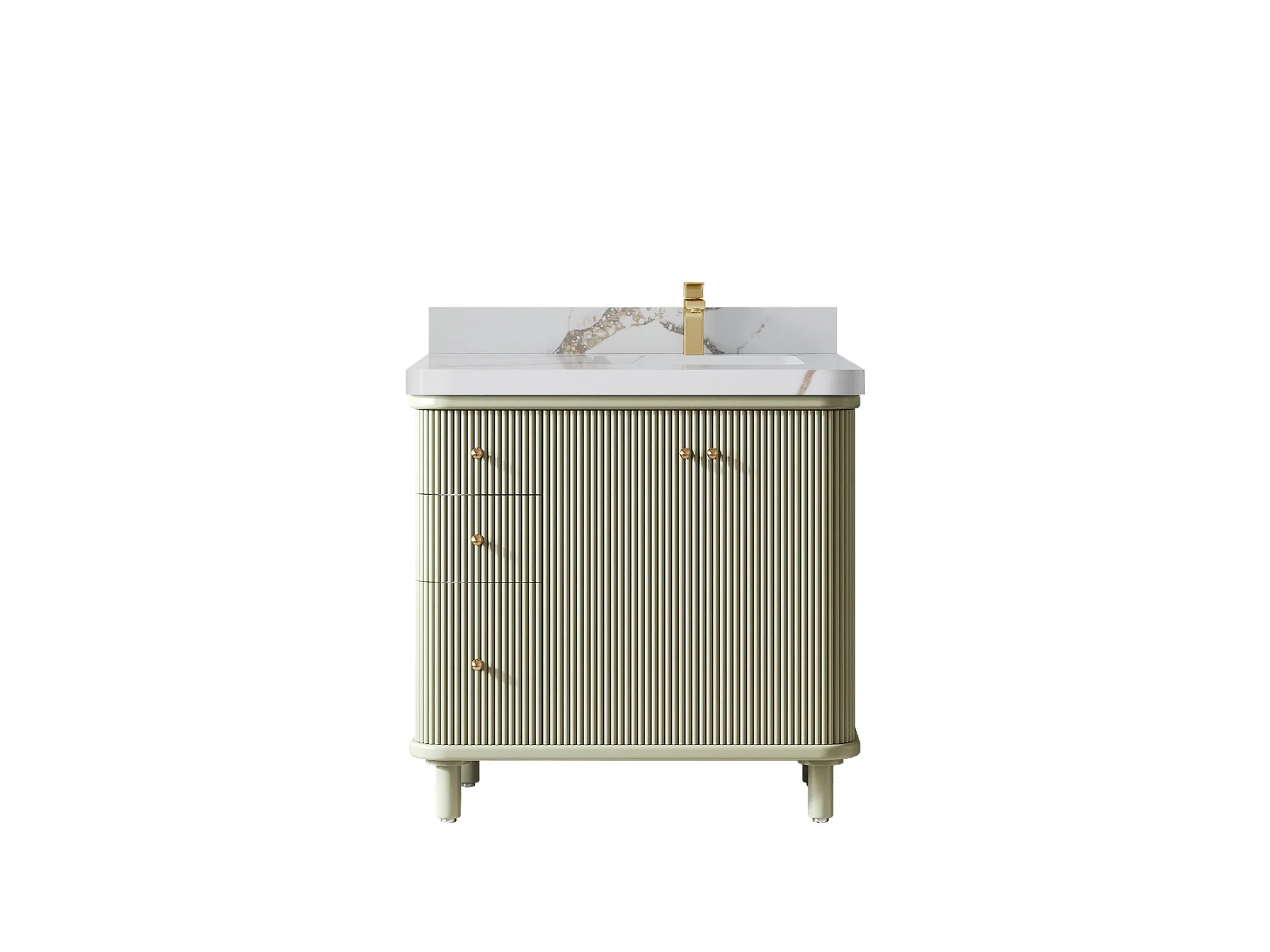 Miami 36 in. W x 22 in. D Right Offset Sink Bathroom Vanity - Image 21