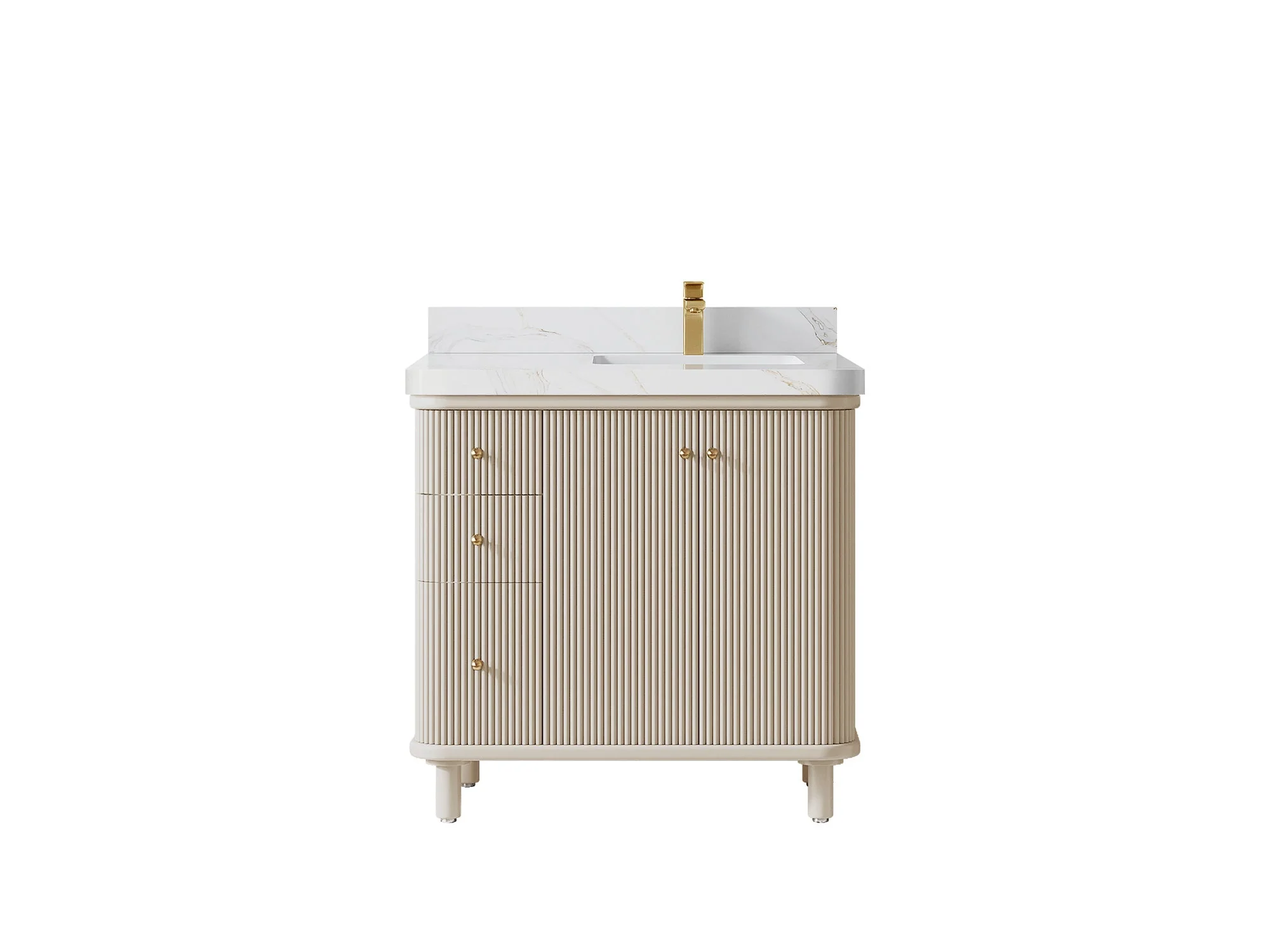 Miami 36 in. W x 22 in. D Right Offset Sink Bathroom Vanity - Image 23