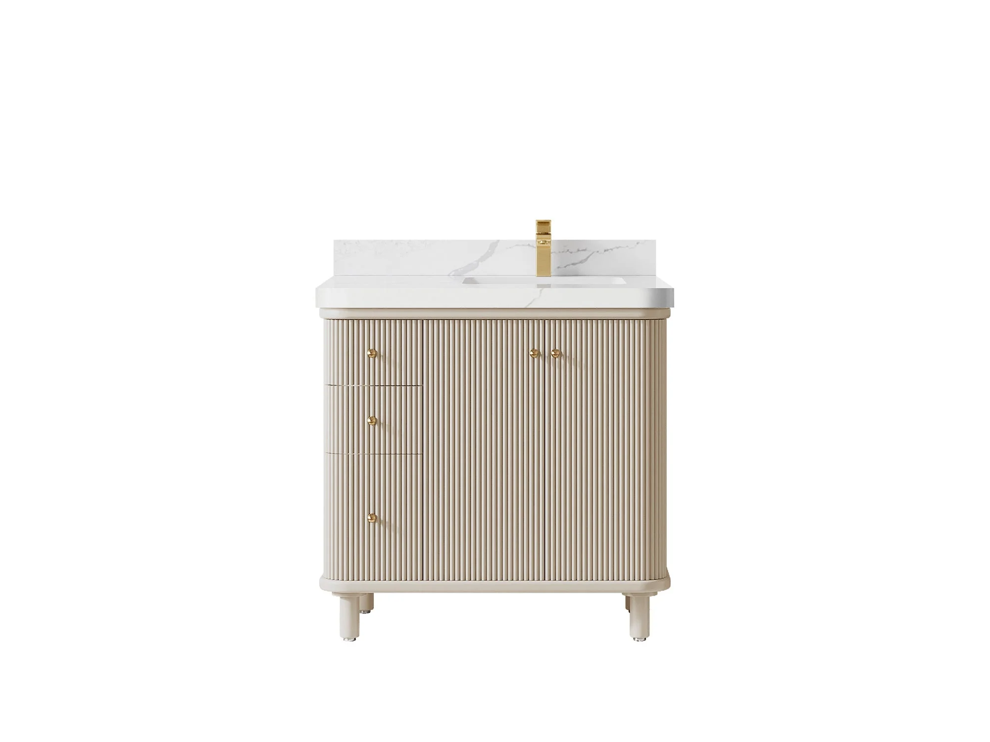 Miami 36 in. W x 22 in. D Right Offset Sink Bathroom Vanity - Image 9