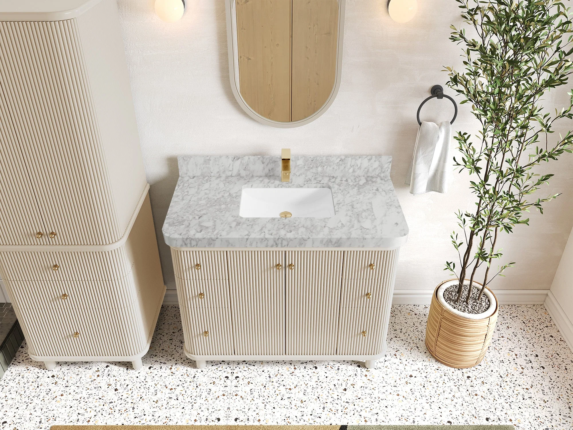 Miami 42 in. W x 22 in. D Single Sink Bathroom Vanity - Image 12