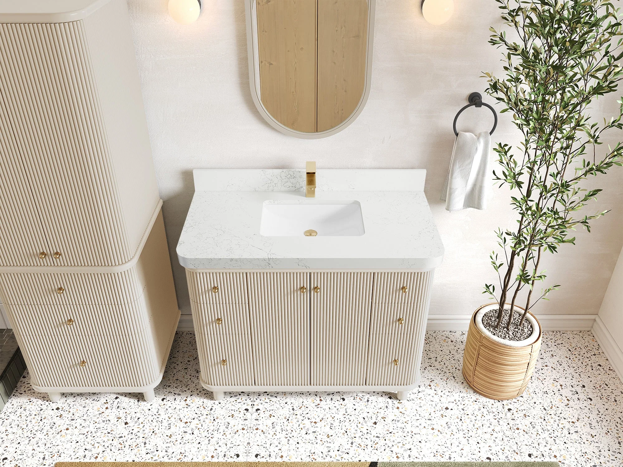 Miami 42 in. W x 22 in. D Single Sink Bathroom Vanity - Image 16