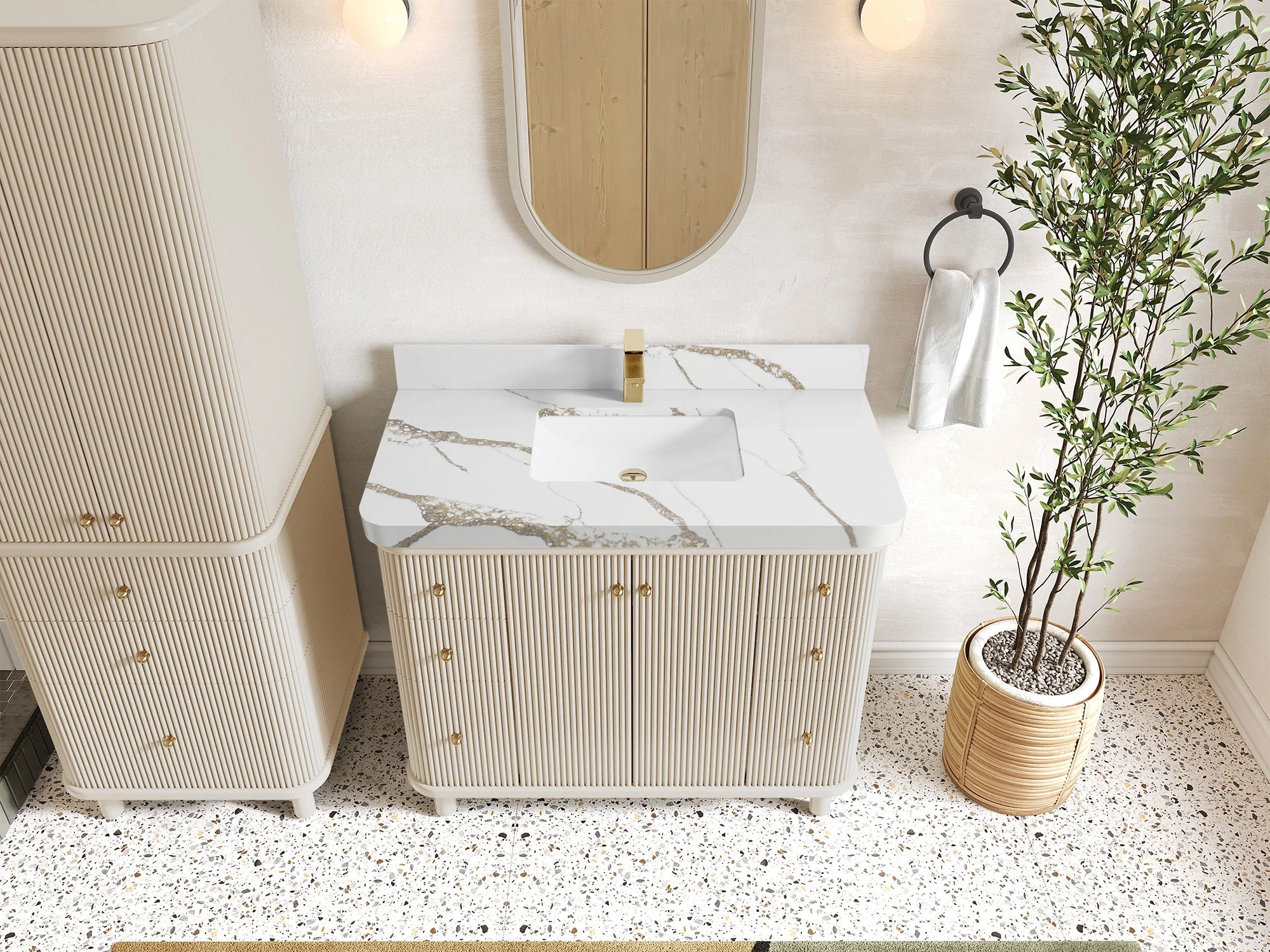 Miami 42 in. W x 22 in. D Single Sink Bathroom Vanity - Image 20