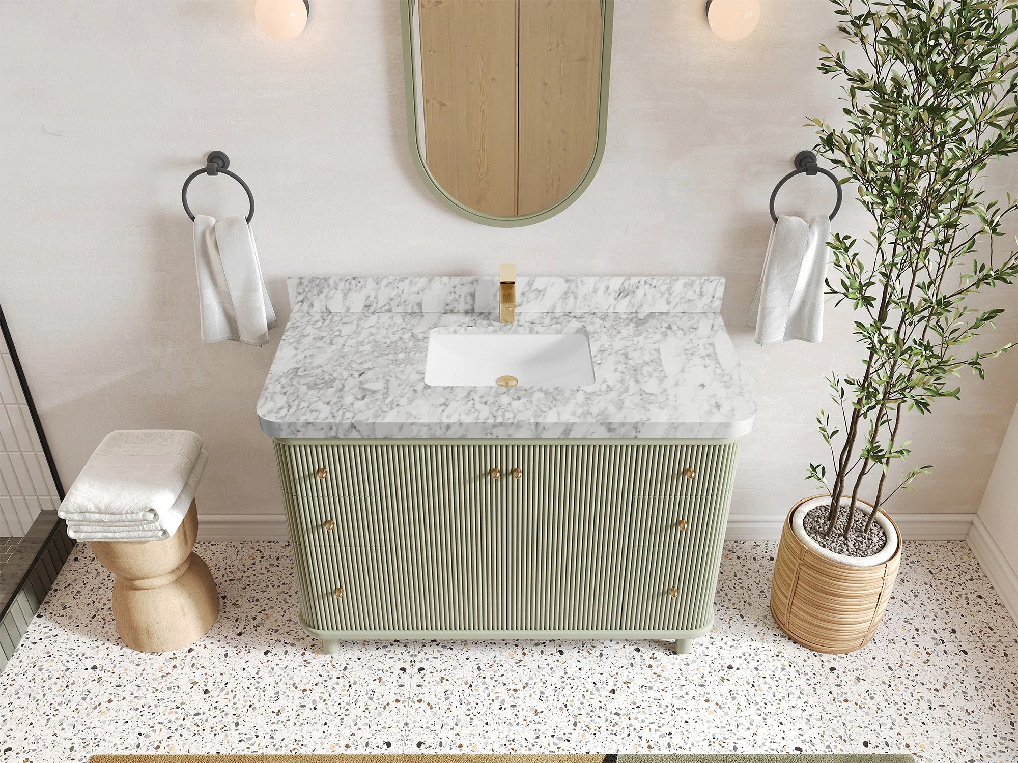 Miami 48 in. W x 22 in. D Single Sink Bathroom Vanity - Image 12