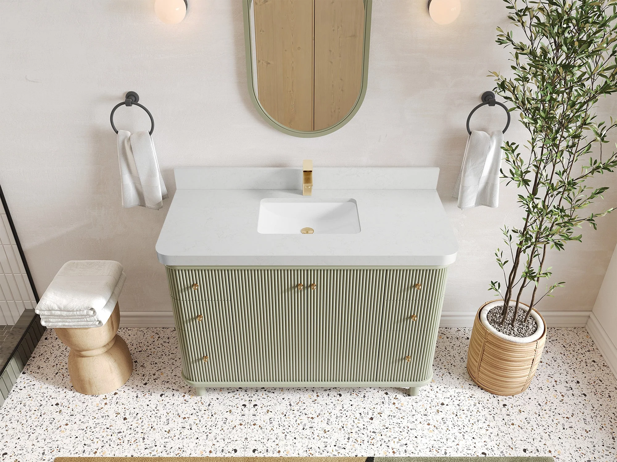 Miami 48 in. W x 22 in. D Single Sink Bathroom Vanity - Image 14