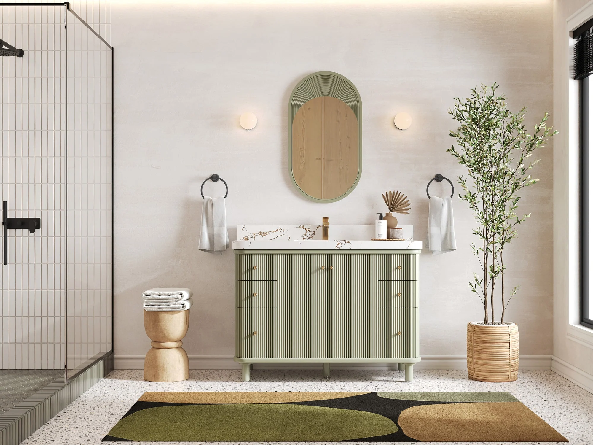 Miami 48 in. W x 22 in. D Single Sink Bathroom Vanity - Image 4