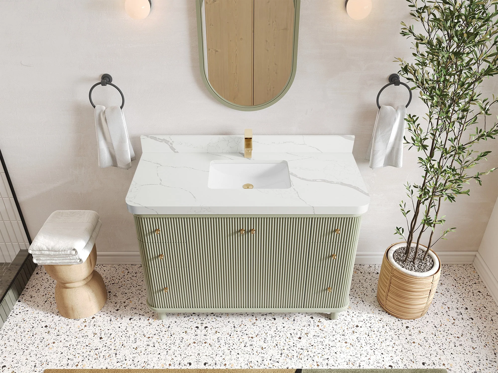 Miami 48 in. W x 22 in. D Single Sink Bathroom Vanity - Image 8