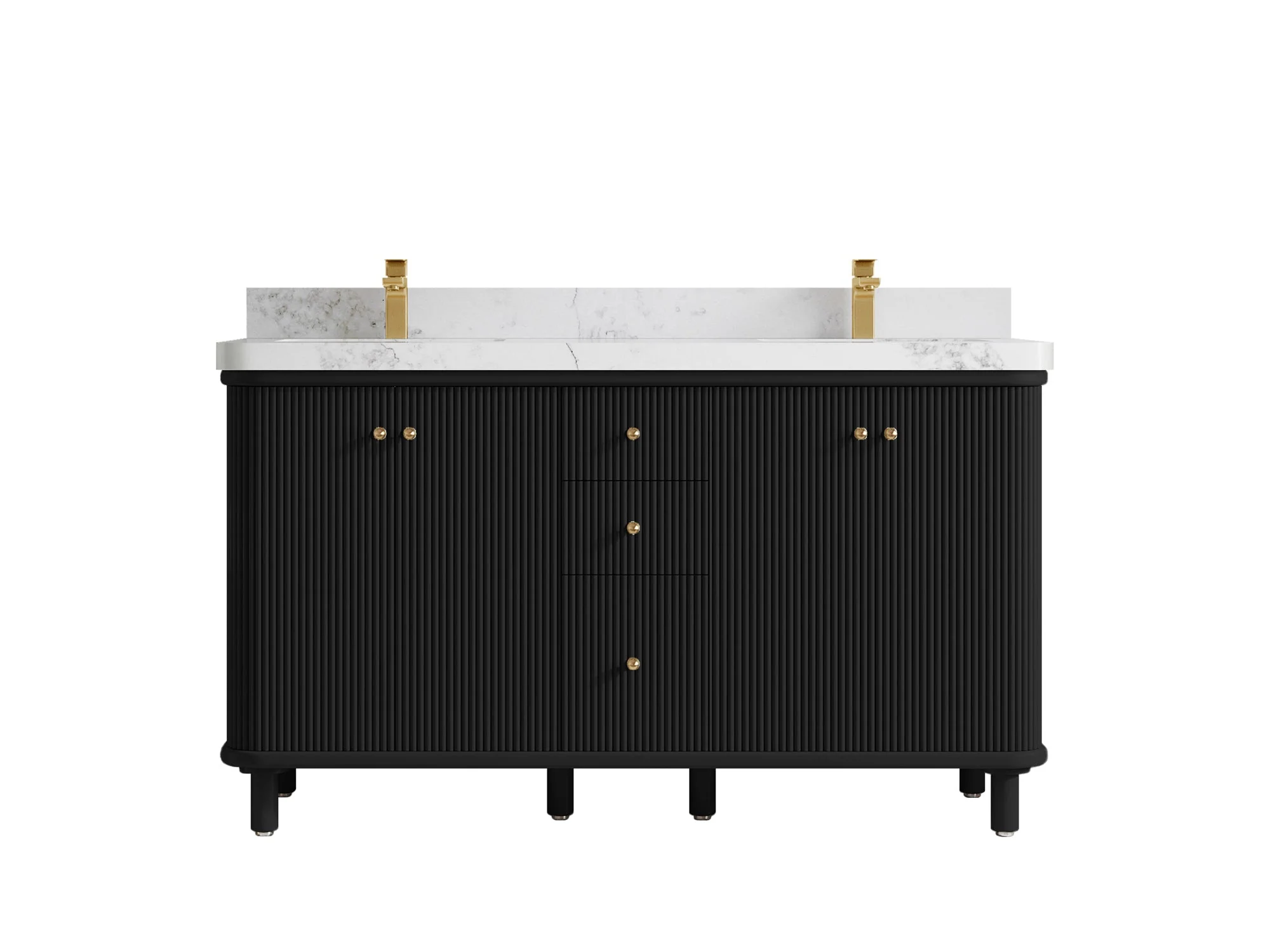 Miami 60 in. W x 22 in. D Double Sink Bathroom Vanity - Image 12