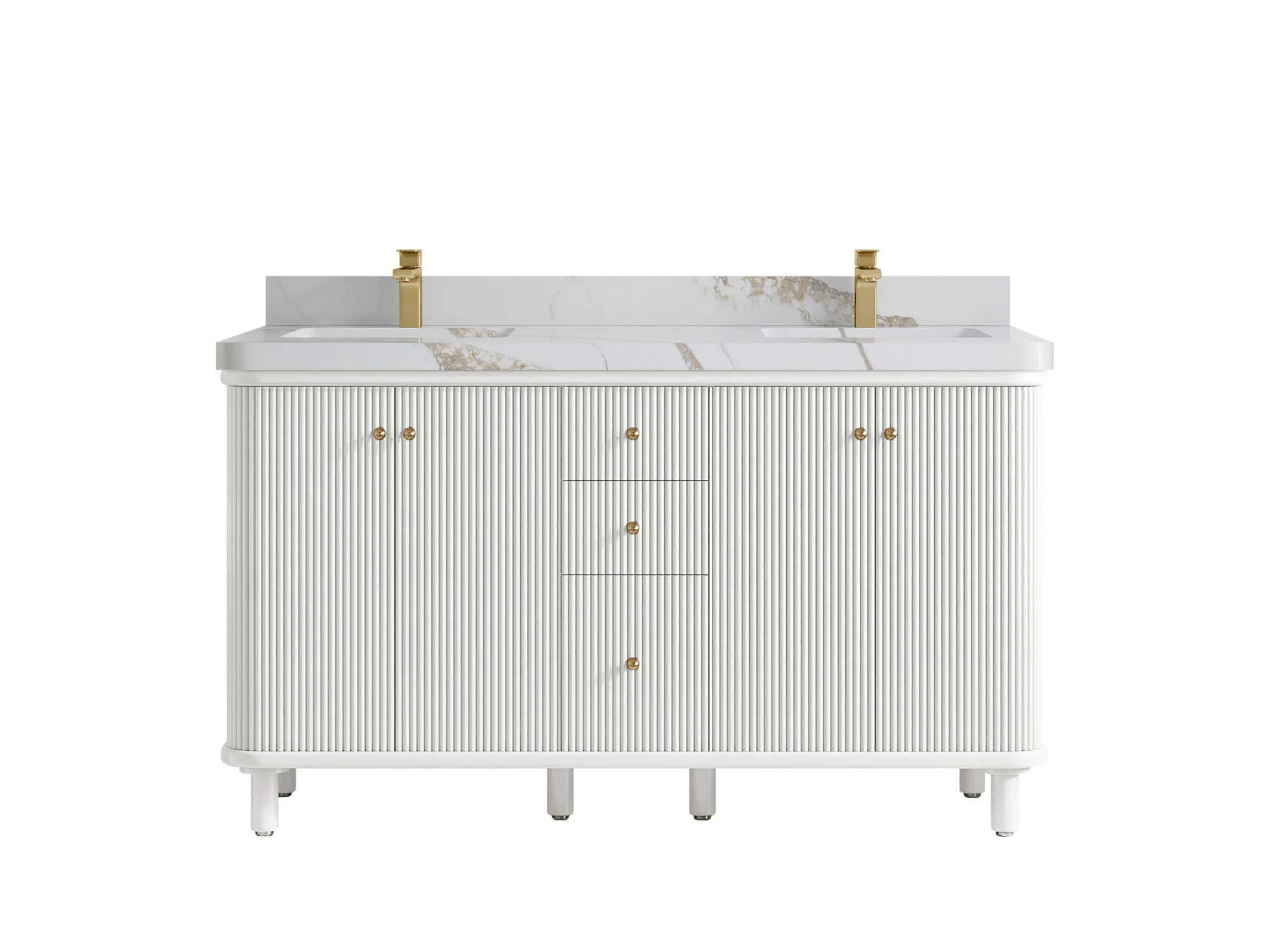 Miami 60 in. W x 22 in. D Double Sink Bathroom Vanity - Image 22