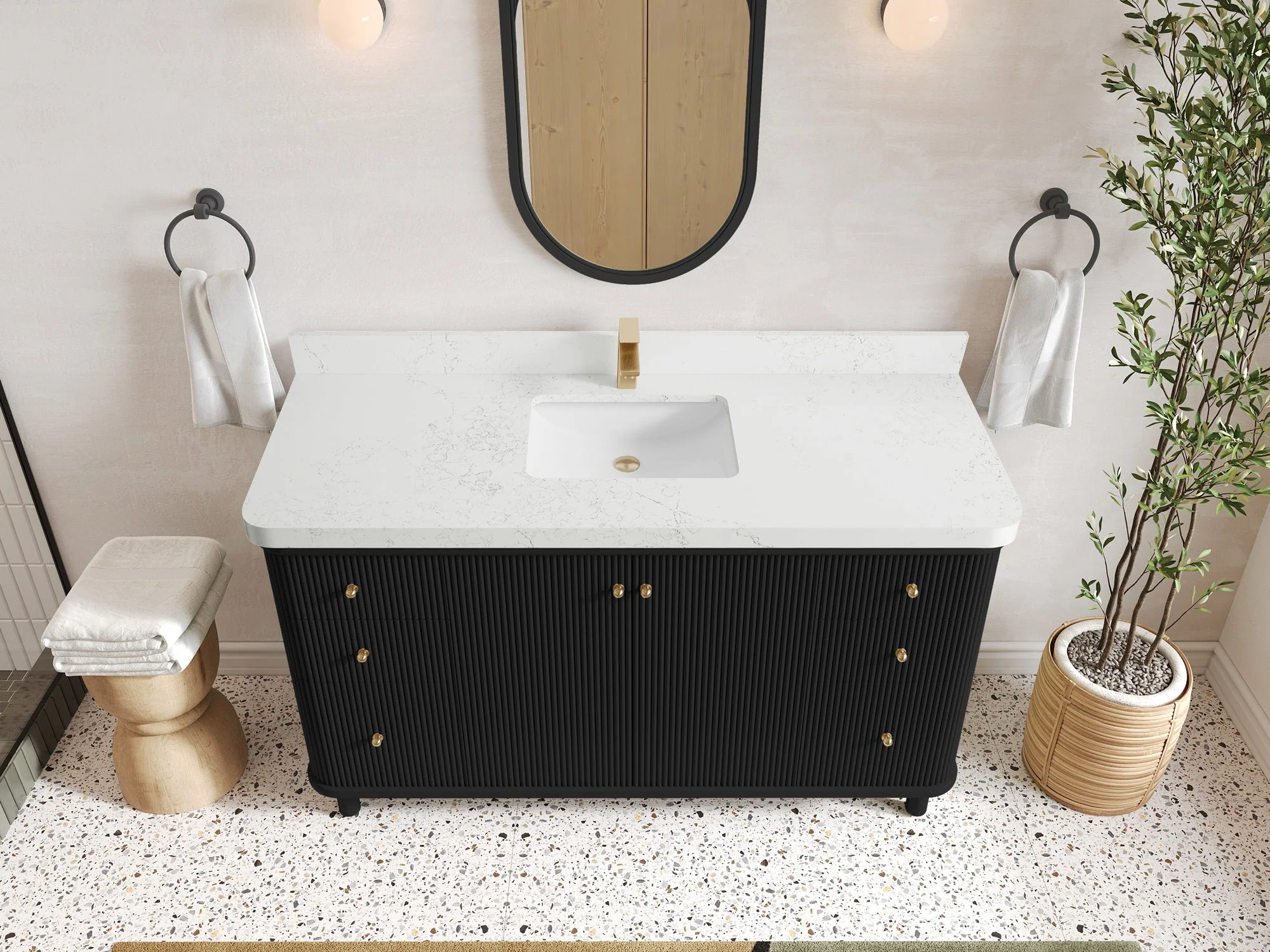 Miami 60 in. W x 22 in. D Single Sink Bathroom Vanity - Image 16