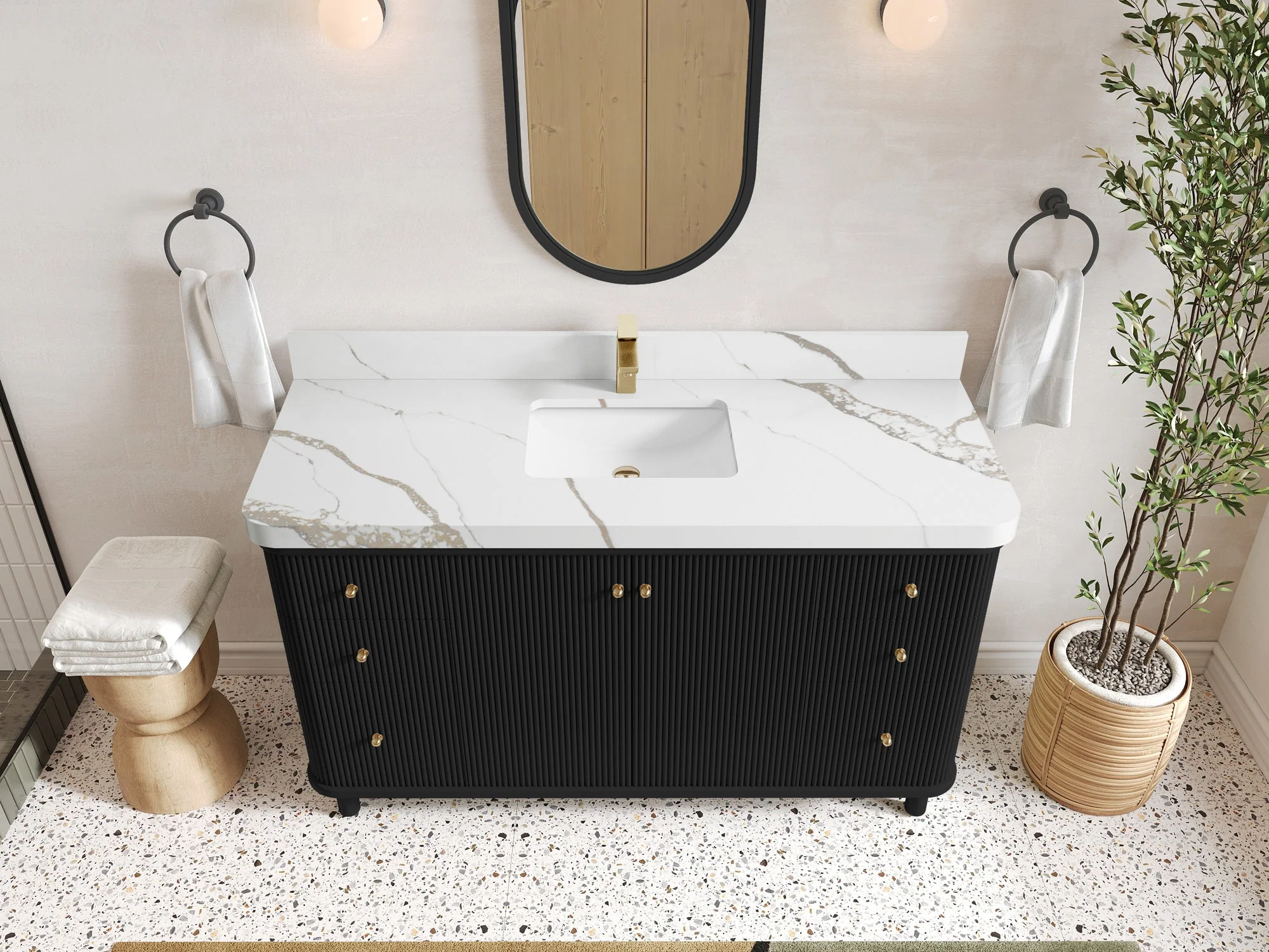 Miami 60 in. W x 22 in. D Single Sink Bathroom Vanity - Image 20
