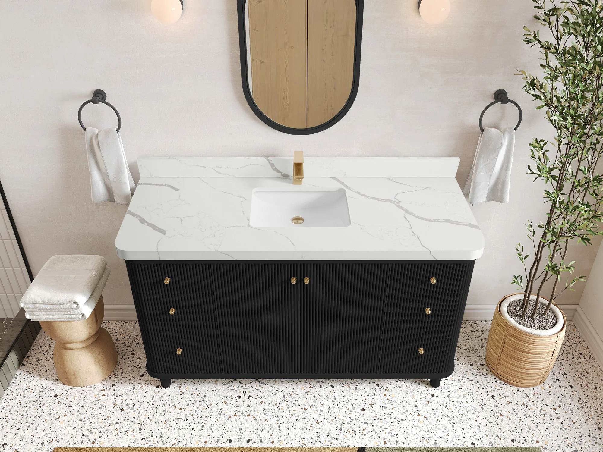 Miami 60 in. W x 22 in. D Single Sink Bathroom Vanity - Image 8