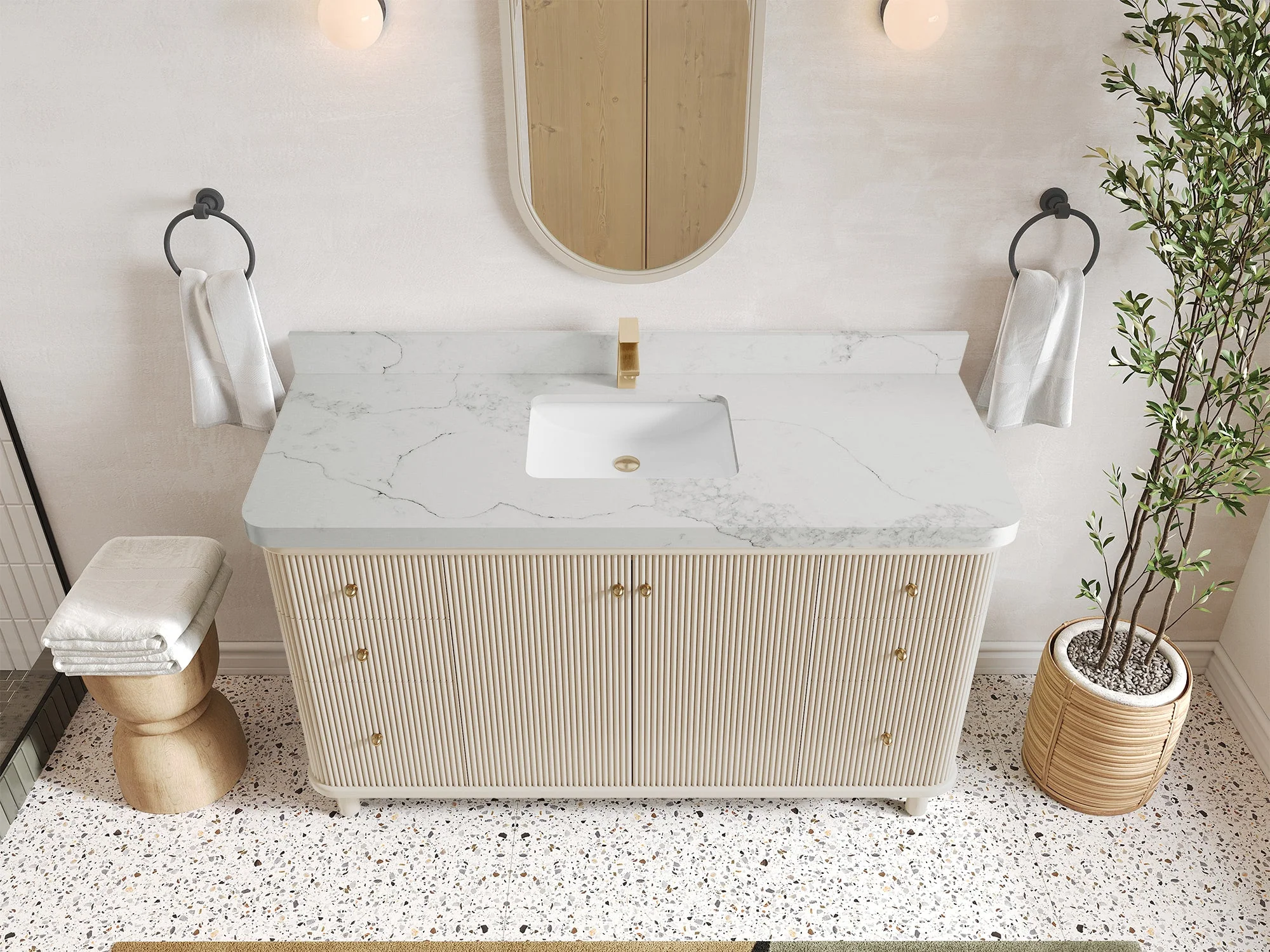 Miami 60 in. W x 22 in. D Single Sink Bathroom Vanity - Image 10