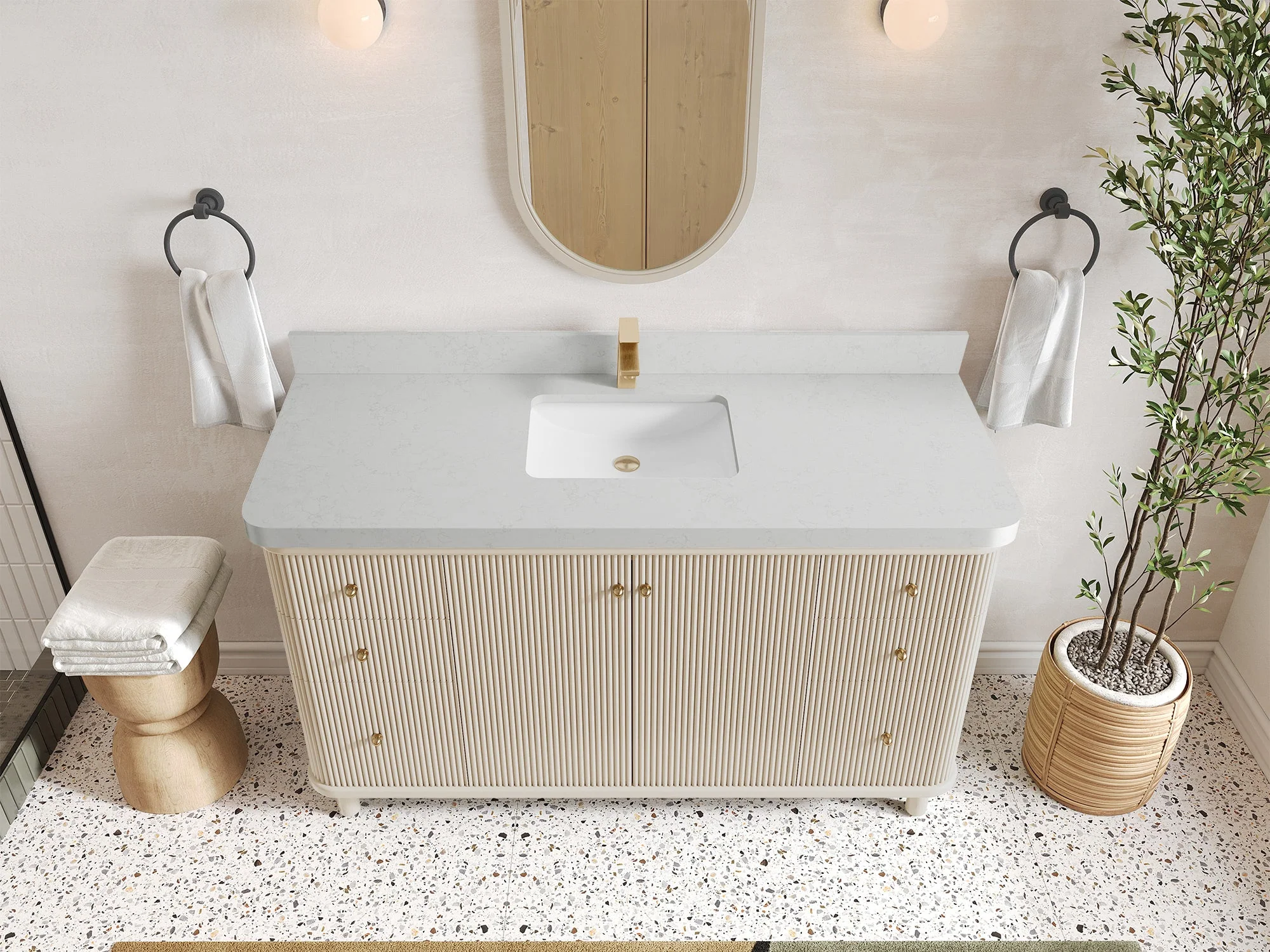 Miami 60 in. W x 22 in. D Single Sink Bathroom Vanity - Image 14